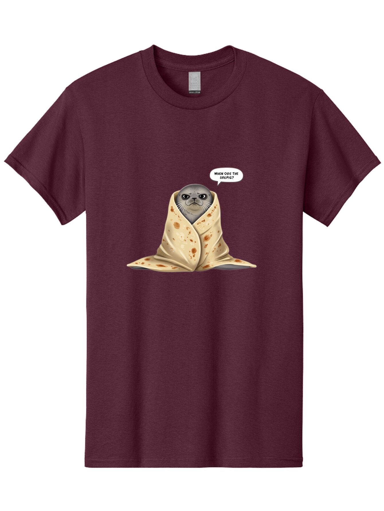 Seal-Wrapped-In-Tortilla Men'S Graphic Tee, 100% Cotton, Comfortable Casual Summer Wear, Machine Washable, Vintage Camera, Old Camera, Antique Camera, Black Camera, Classic Photography, Photography Equipment, Nostalgic Device, Film Camera, Baq001 1