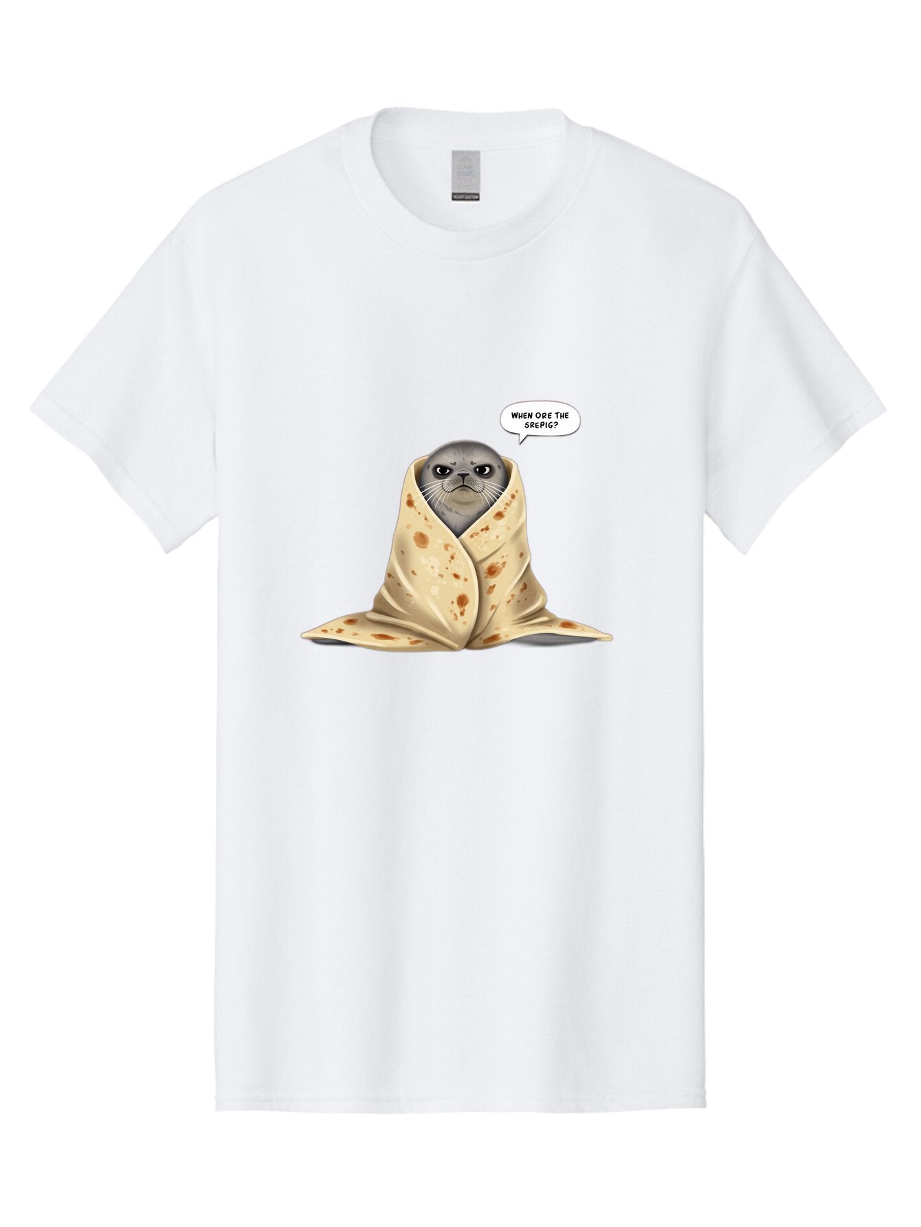 Seal-Wrapped-In-Tortilla Men'S Graphic Tee, 100% Cotton, Comfortable Casual Summer Wear, Machine Washable, Vintage Camera, Old Camera, Antique Camera, Black Camera, Classic Photography, Photography Equipment, Nostalgic Device, Film Camera, Baq001 13