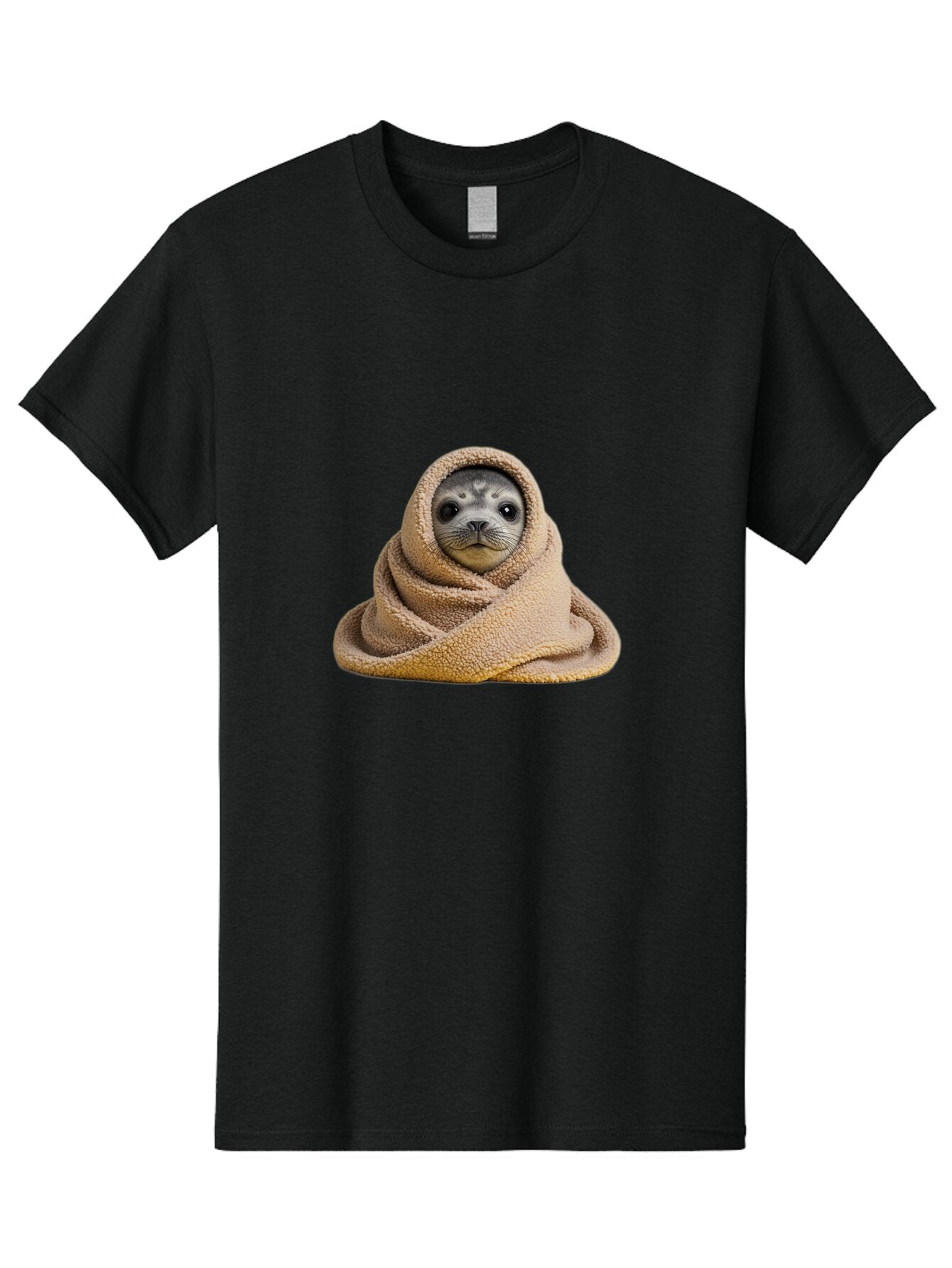 Seal-Wrapped-In-Towel Men'S Graphic Tee, 100% Cotton, Comfortable Casual Summer Wear, Machine Washable, Vintage Camera, Old Camera, Antique Camera, Black Camera, Classic Photography, Photography Equipment, Nostalgic Device, Film Camera, Baq002 1