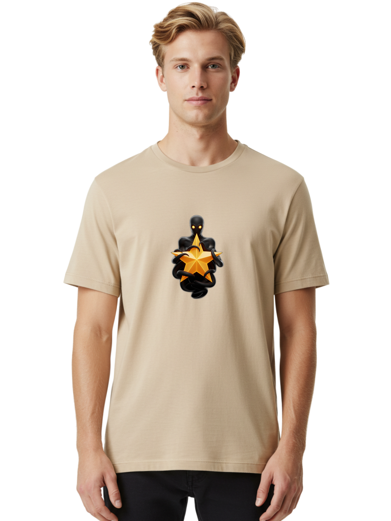 Shadow-Person-With-Star Men'S Graphic Tee, 100% Cotton, Comfortable Casual Summer Wear, Machine Washable, Vintage Camera, Old Camera, Antique Camera, Black Camera, Classic Photography, Photography Equipment, Nostalgic Device, Film Camera, Baq004 18