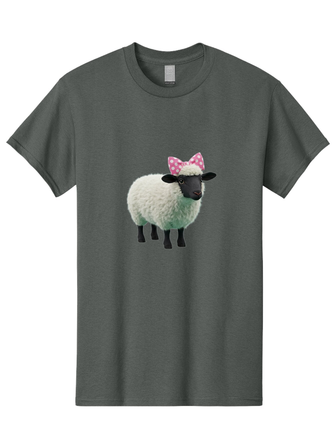 Sheep-With-Pink-Bow-1 Men'S Graphic Tee, 100% Cotton, Comfortable Casual Summer Wear, Machine Washable, Vintage Camera, Old Camera, Antique Camera, Black Camera, Classic Photography, Photography Equipment, Nostalgic Device, Film Camera, Baq008 2