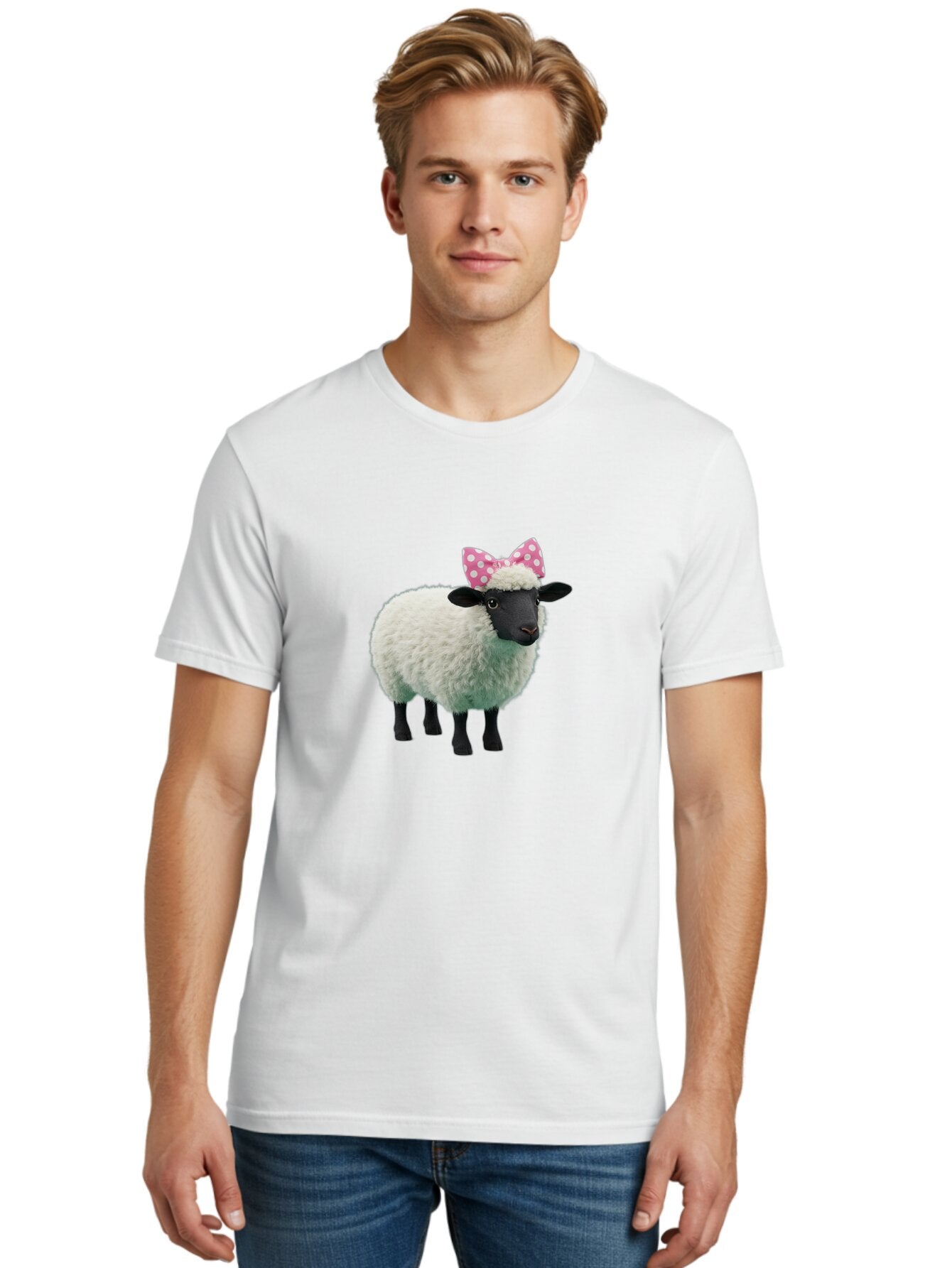 Sheep-With-Pink-Bow-1 Men'S Graphic Tee, 100% Cotton, Comfortable Casual Summer Wear, Machine Washable, Vintage Camera, Old Camera, Antique Camera, Black Camera, Classic Photography, Photography Equipment, Nostalgic Device, Film Camera, Baq008 27