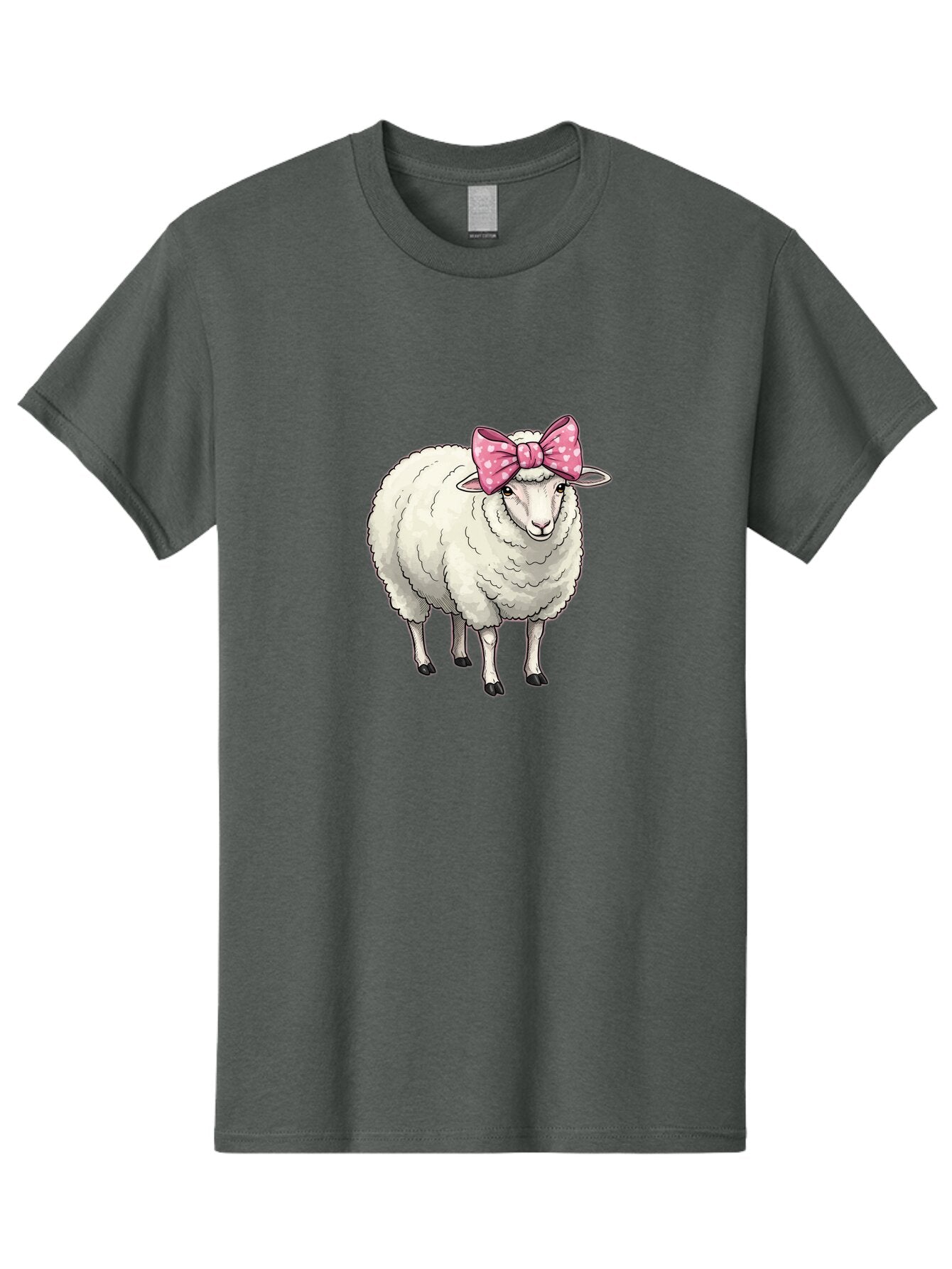 Sheep-With-Pink-Bow-3 Men'S Graphic Tee, 100% Cotton, Comfortable Casual Summer Wear, Machine Washable, Vintage Camera, Old Camera, Antique Camera, Black Camera, Classic Photography, Photography Equipment, Nostalgic Device, Film Camera, Baq010 10
