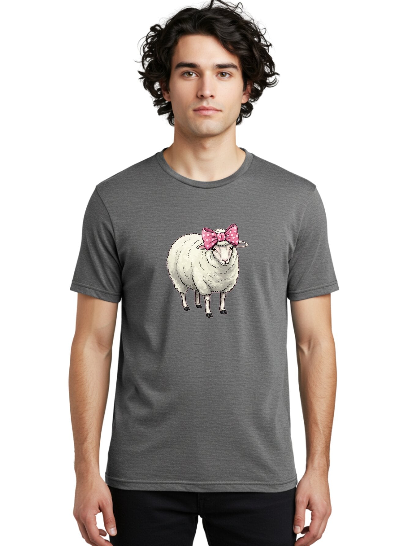 Sheep-With-Pink-Bow-3 Men'S Graphic Tee, 100% Cotton, Comfortable Casual Summer Wear, Machine Washable, Vintage Camera, Old Camera, Antique Camera, Black Camera, Classic Photography, Photography Equipment, Nostalgic Device, Film Camera, Baq010 23