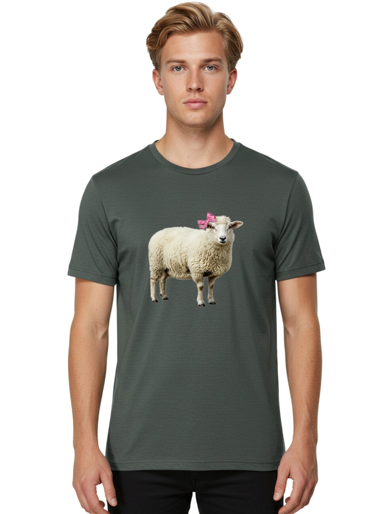 Sheep-With-Pink-Bow-4 Men'S Graphic Tee, 100% Cotton, Comfortable Casual Summer Wear, Machine Washable, Vintage Camera, Old Camera, Antique Camera, Black Camera, Classic Photography, Photography Equipment, Nostalgic Device, Film Camera, Baq011 26