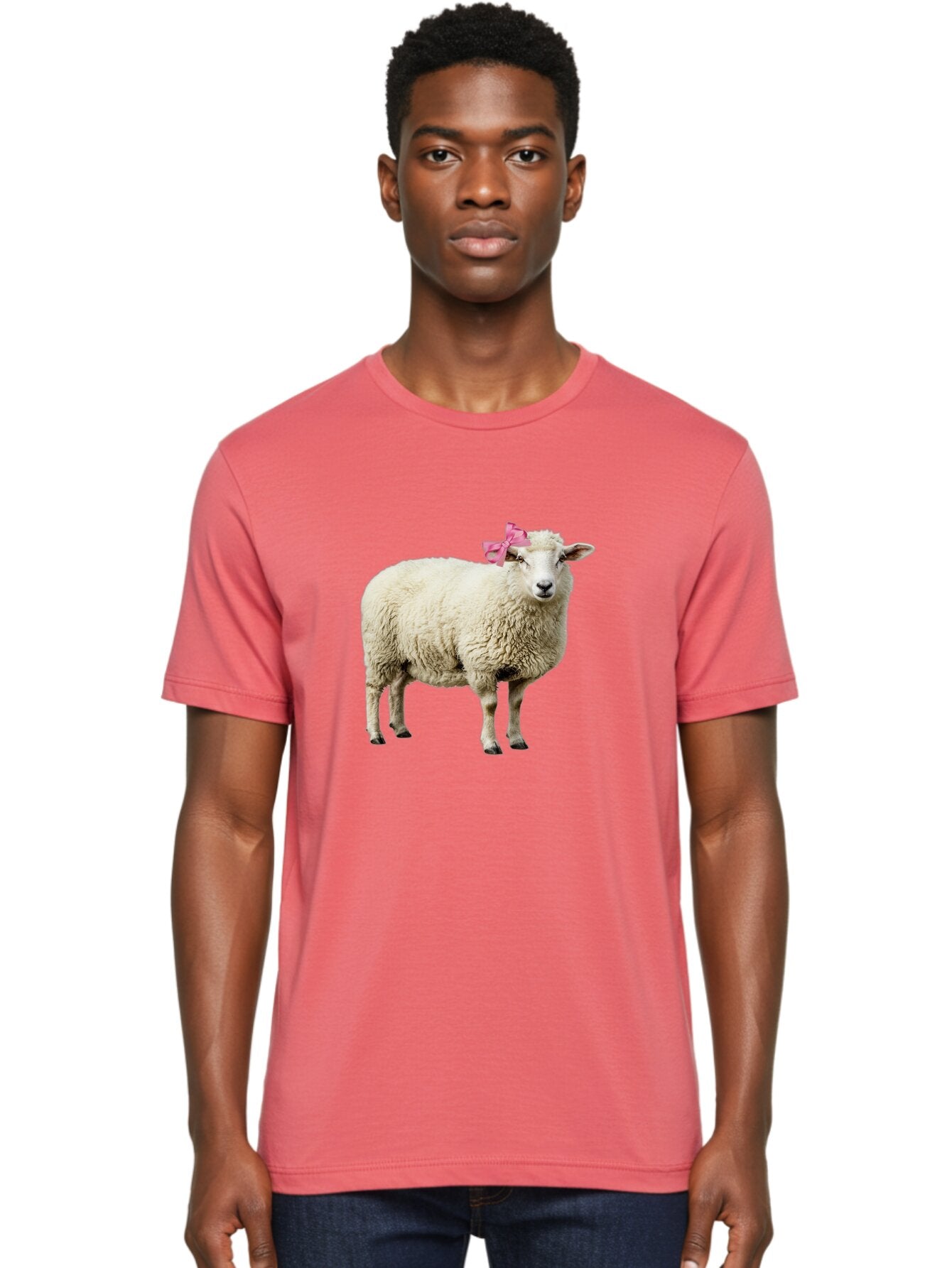 Sheep-With-Pink-Bow-4 Men'S Graphic Tee, 100% Cotton, Comfortable Casual Summer Wear, Machine Washable, Vintage Camera, Old Camera, Antique Camera, Black Camera, Classic Photography, Photography Equipment, Nostalgic Device, Film Camera, Baq011 30