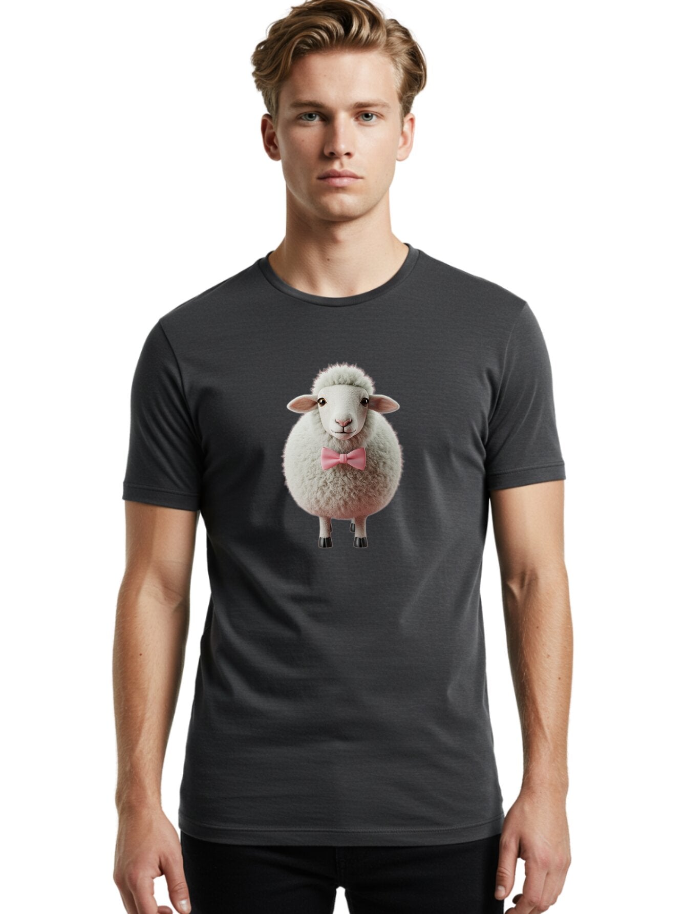 Sheep-With-Pink-Bow-Tie Men'S Graphic Tee, 100% Cotton, Comfortable Casual Summer Wear, Machine Washable, Vintage Camera, Old Camera, Antique Camera, Black Camera, Classic Photography, Photography Equipment, Nostalgic Device, Film Camera, Baq012 20