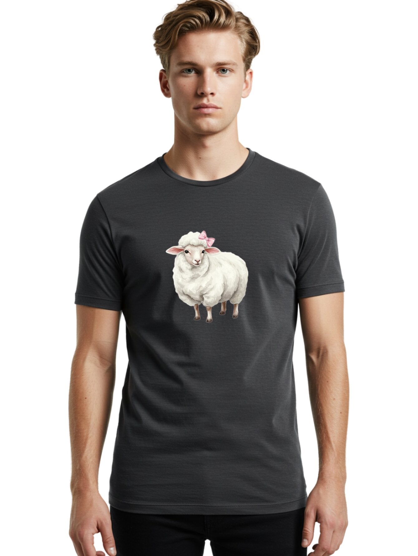 Sheep-With-Pink-Bow Men'S Graphic Tee, 100% Cotton, Comfortable Casual Summer Wear, Machine Washable, Vintage Camera, Old Camera, Antique Camera, Black Camera, Classic Photography, Photography Equipment, Nostalgic Device, Film Camera, Baq013 21