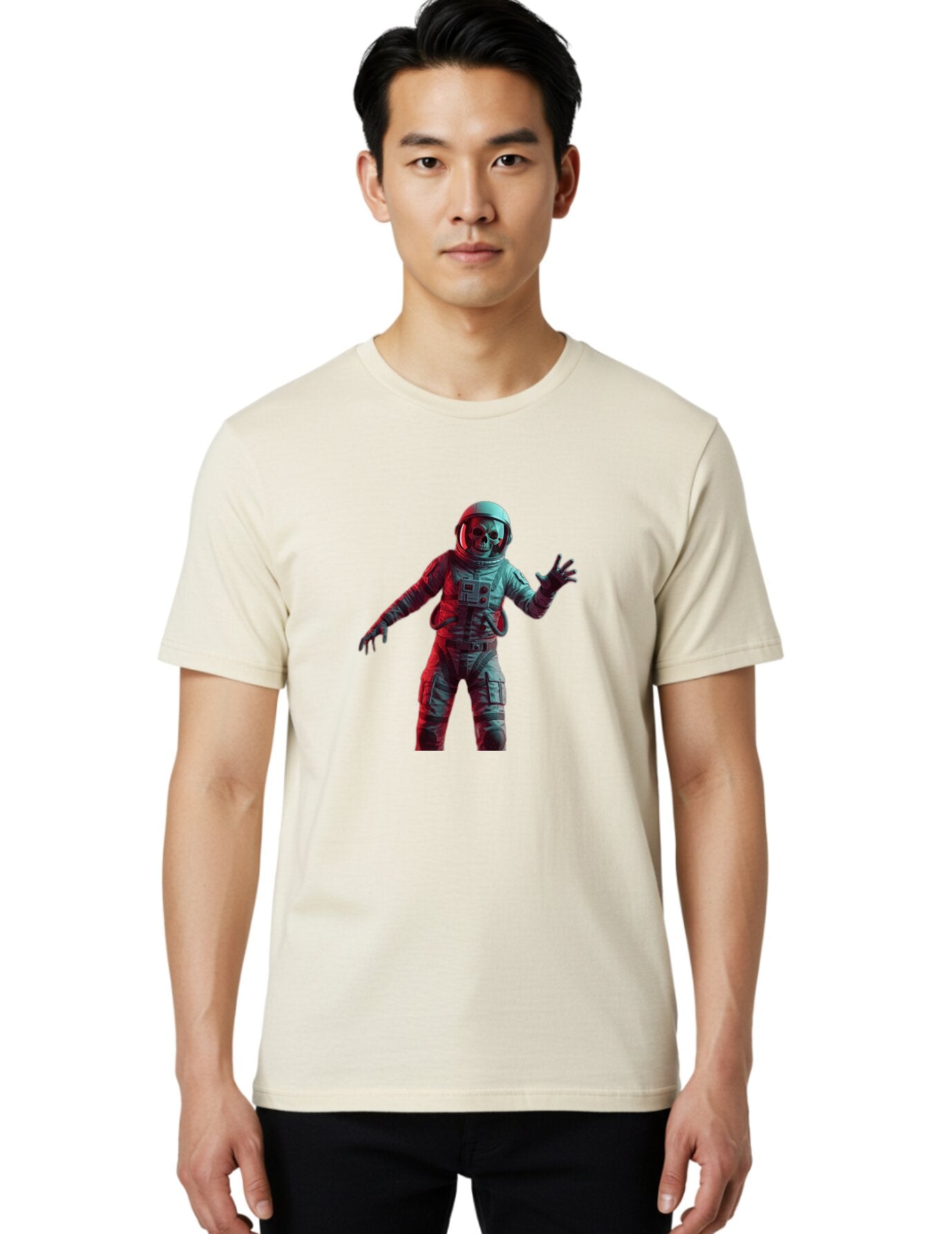 Skull-Astronaut Men'S Graphic Tee, 100% Cotton, Comfortable Casual Summer Wear, Machine Washable, Vintage Camera, Old Camera, Antique Camera, Black Camera, Classic Photography, Photography Equipment, Nostalgic Device, Film Camera, Camera Art Baq016 29
