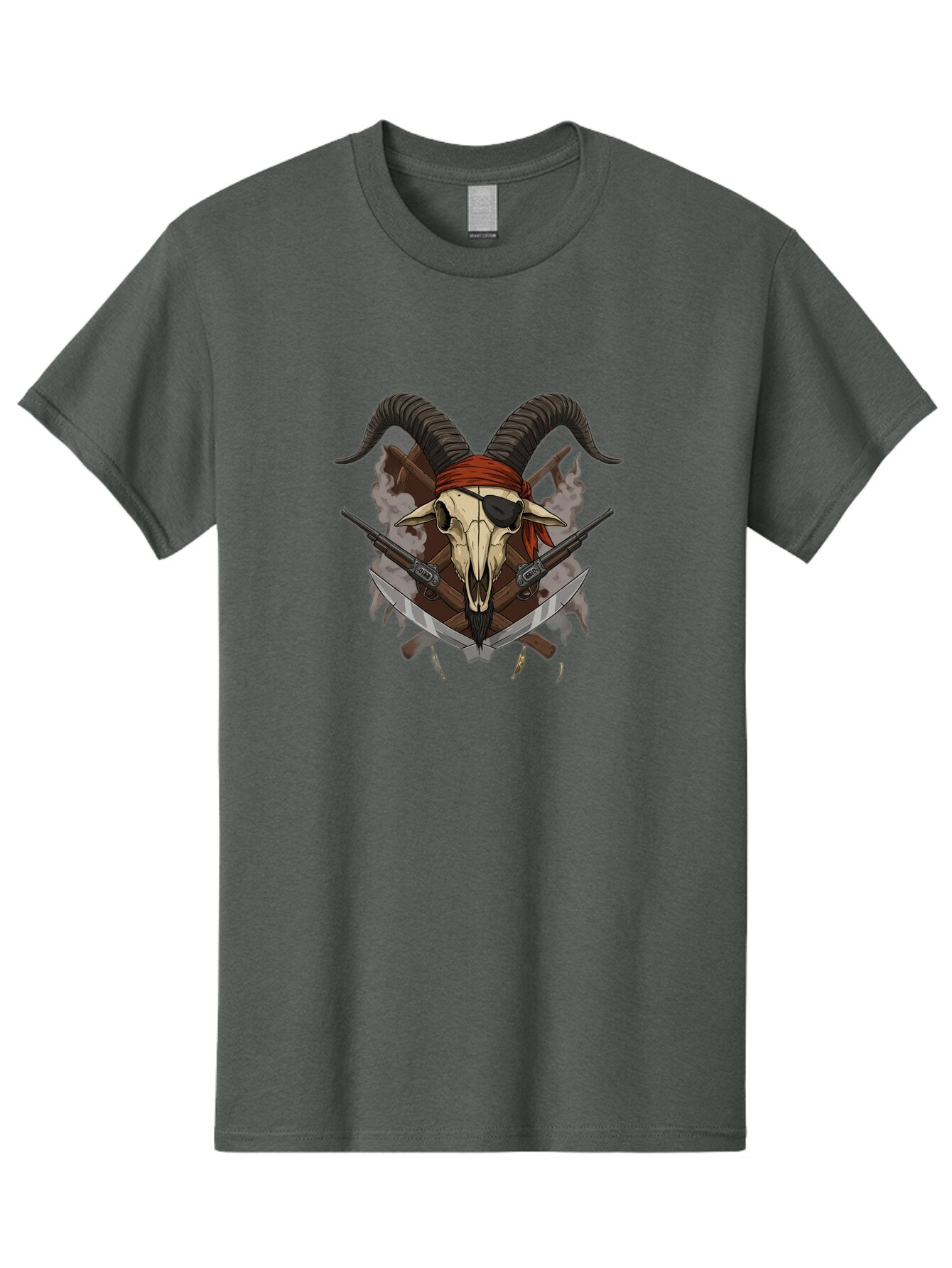 Skull-With-Horns-And-Guns Men'S Graphic Tee, 100% Cotton, Comfortable Casual Summer Wear, Machine Washable, Vintage Camera, Old Camera, Antique Camera, Black Camera, Classic Photography, Photography Equipment, Nostalgic Device, Film Camera, Baq017 12