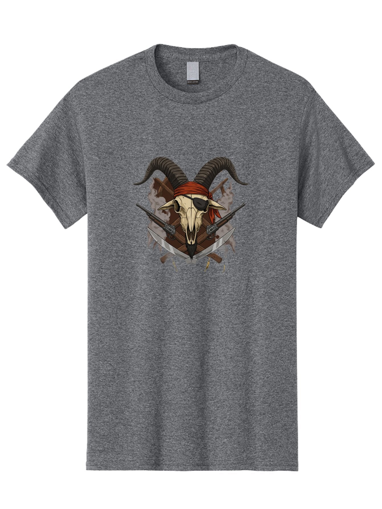 Skull-With-Horns-And-Guns Men'S Graphic Tee, 100% Cotton, Comfortable Casual Summer Wear, Machine Washable, Vintage Camera, Old Camera, Antique Camera, Black Camera, Classic Photography, Photography Equipment, Nostalgic Device, Film Camera, Baq017 9