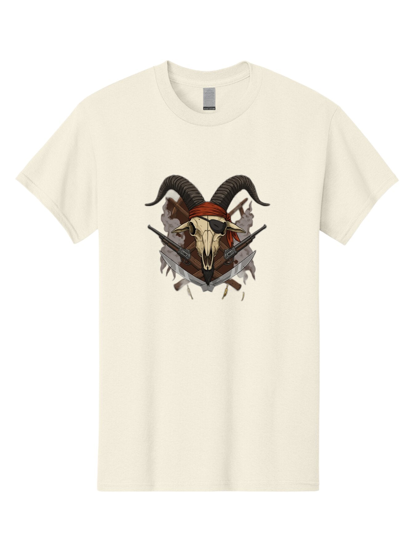 Skull-With-Horns-And-Guns Men'S Graphic Tee, 100% Cotton, Comfortable Casual Summer Wear, Machine Washable, Vintage Camera, Old Camera, Antique Camera, Black Camera, Classic Photography, Photography Equipment, Nostalgic Device, Film Camera, Baq017 13