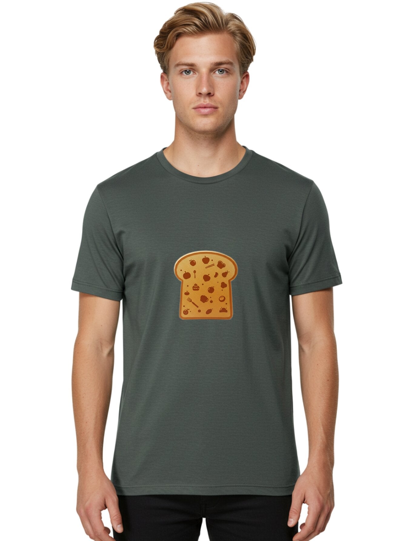 Slice-Of-Bread-With-Fruits-And-Utensils Men'S Graphic Tee, 100% Cotton, Comfortable Casual Summer Wear, Machine Washable, Vintage Camera, Old Camera, Antique Camera, Black Camera, Classic Photography, Photography Equipment, Nostalgic Device, Baq021 22