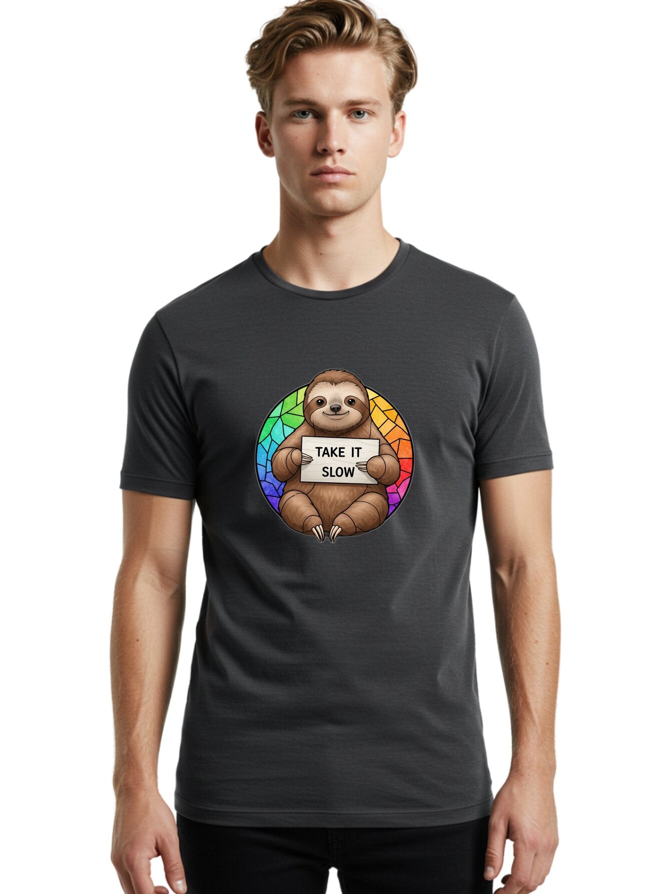 Sloth-Take-It-Slow-1 Men'S Graphic Tee, 100% Cotton, Comfortable Casual Summer Wear, Machine Washable, Vintage Camera, Old Camera, Antique Camera, Black Camera, Classic Photography, Photography Equipment, Nostalgic Device, Film Camera, Baq022 28