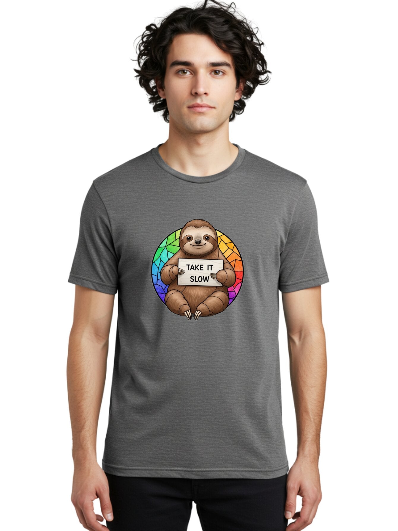 Sloth-Take-It-Slow-1 Men'S Graphic Tee, 100% Cotton, Comfortable Casual Summer Wear, Machine Washable, Vintage Camera, Old Camera, Antique Camera, Black Camera, Classic Photography, Photography Equipment, Nostalgic Device, Film Camera, Baq022 30