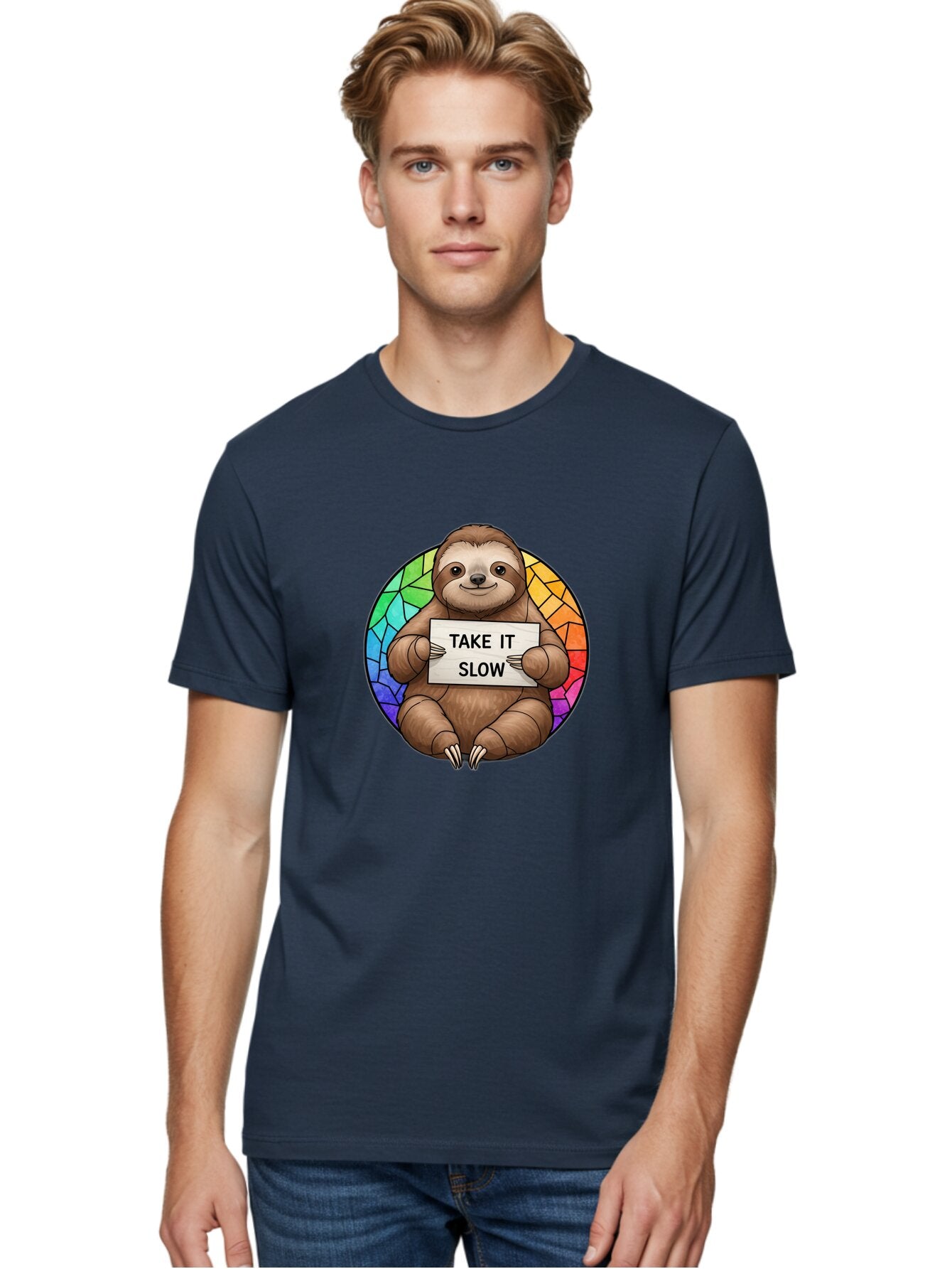 Sloth-Take-It-Slow-1 Men'S Graphic Tee, 100% Cotton, Comfortable Casual Summer Wear, Machine Washable, Vintage Camera, Old Camera, Antique Camera, Black Camera, Classic Photography, Photography Equipment, Nostalgic Device, Film Camera, Baq022 23