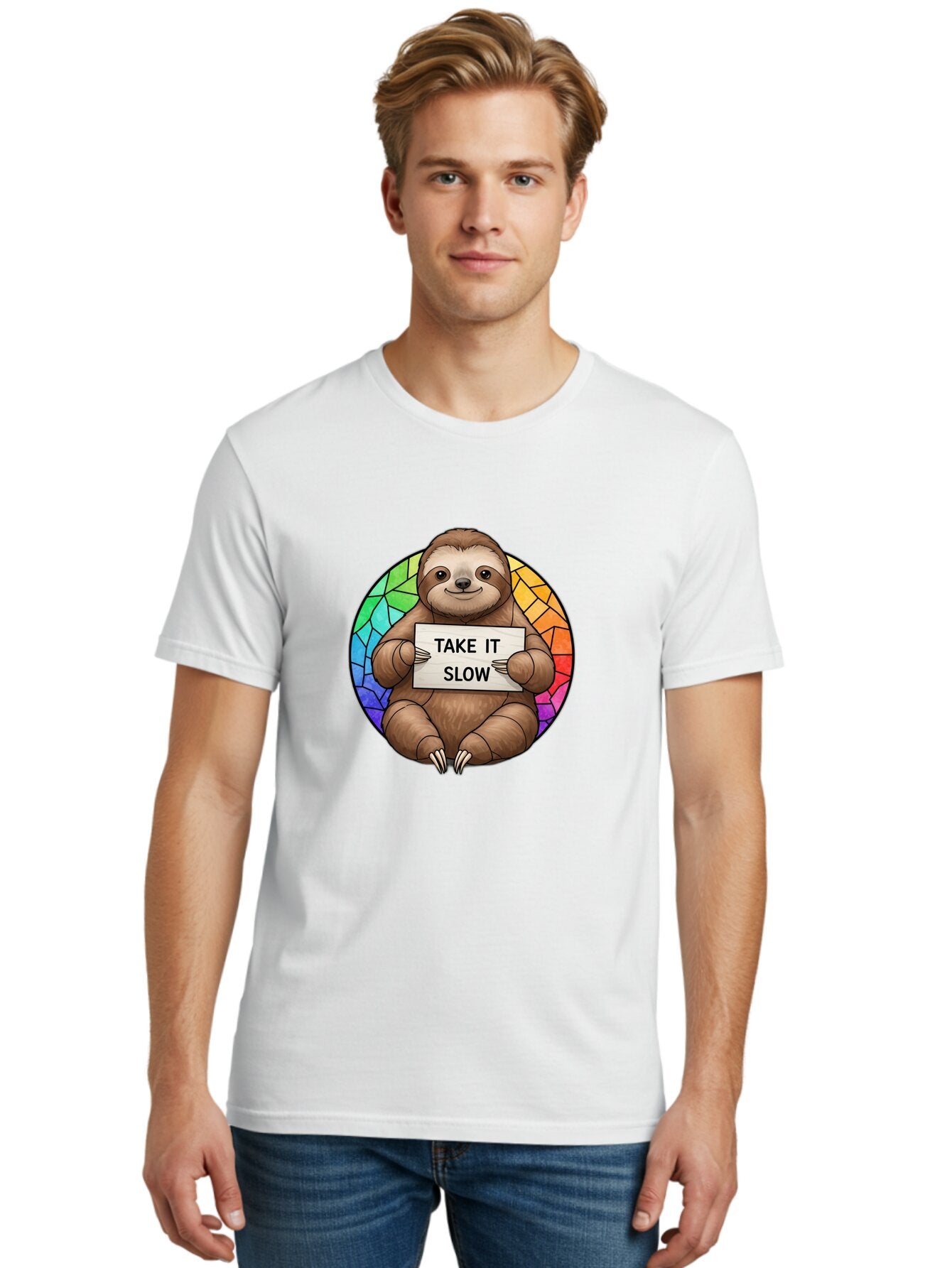 Sloth-Take-It-Slow-1 Men'S Graphic Tee, 100% Cotton, Comfortable Casual Summer Wear, Machine Washable, Vintage Camera, Old Camera, Antique Camera, Black Camera, Classic Photography, Photography Equipment, Nostalgic Device, Film Camera, Baq022 16