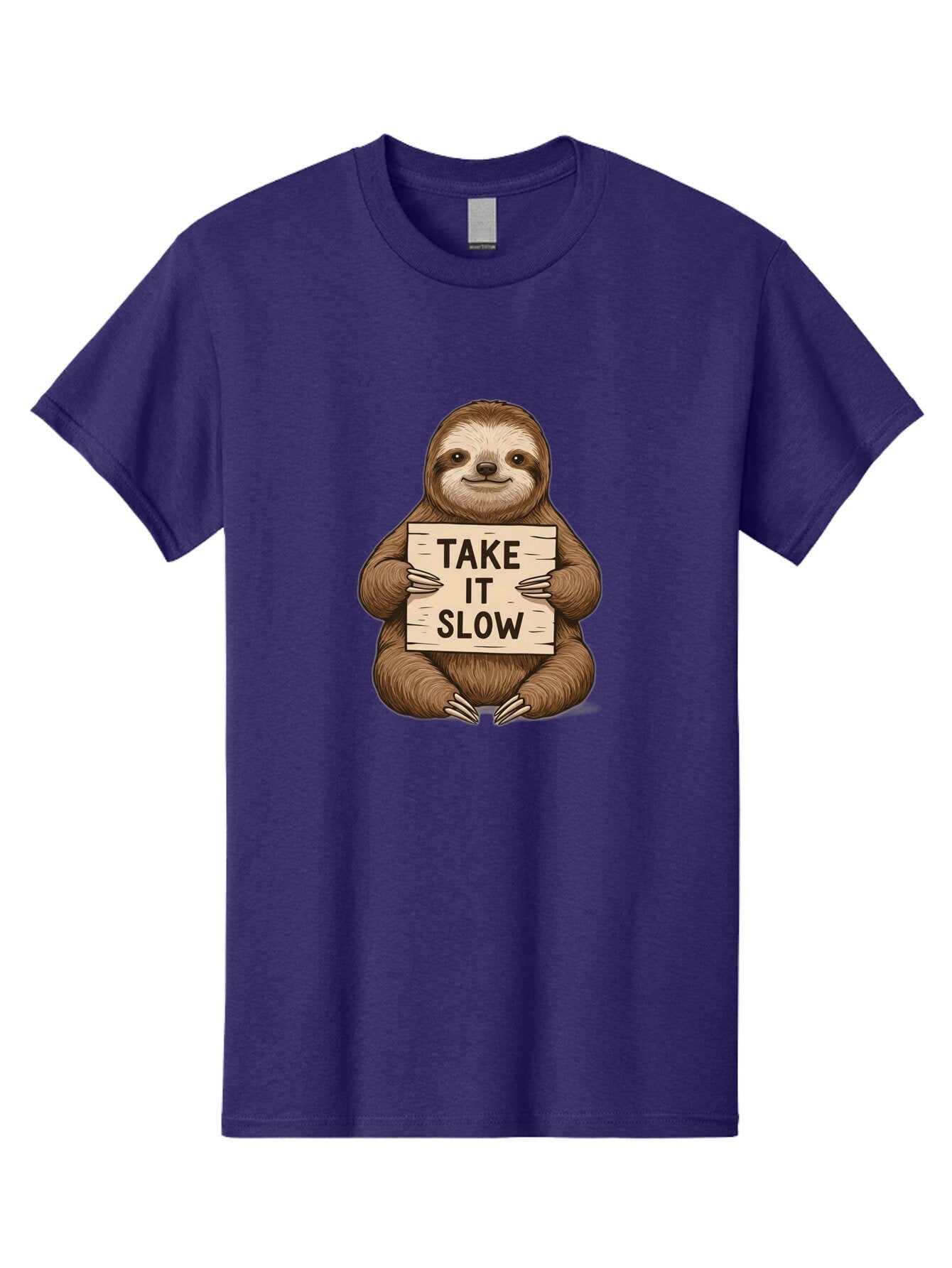 Sloth-Take-It-Slow-2 Men'S Graphic Tee, 100% Cotton, Comfortable Casual Summer Wear, Machine Washable, Vintage Camera, Old Camera, Antique Camera, Black Camera, Classic Photography, Photography Equipment, Nostalgic Device, Film Camera, Baq023 2