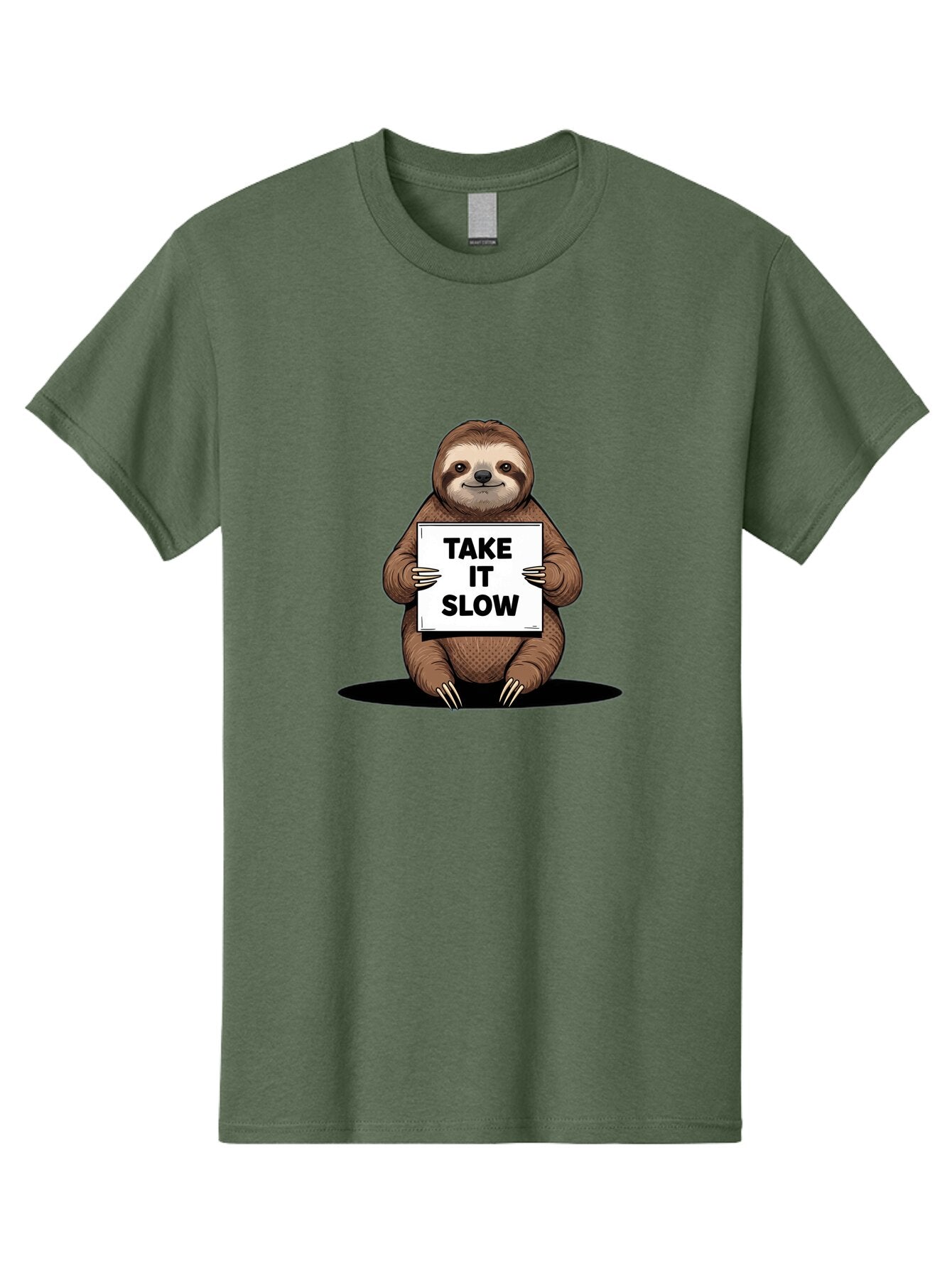 Sloth-Take-It-Slow-3 Men'S Graphic Tee, 100% Cotton, Comfortable Casual Summer Wear, Machine Washable, Vintage Camera, Old Camera, Antique Camera, Black Camera, Classic Photography, Photography Equipment, Nostalgic Device, Film Camera, Baq024 5