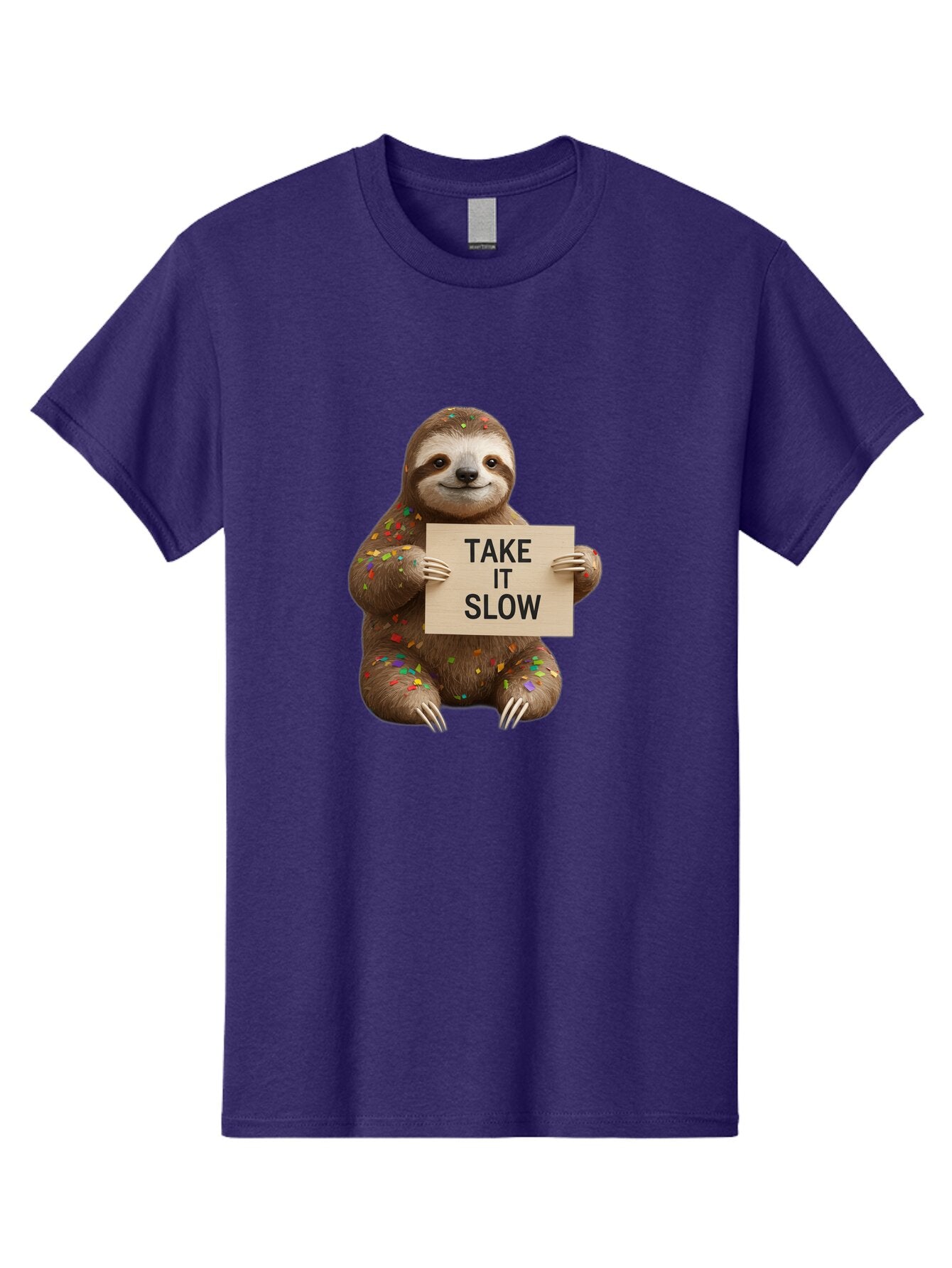 Sloth-Take-It-Slow-5 Men'S Graphic Tee, 100% Cotton, Comfortable Casual Summer Wear, Machine Washable, Vintage Camera, Old Camera, Antique Camera, Black Camera, Classic Photography, Photography Equipment, Nostalgic Device, Film Camera, Baq026 3