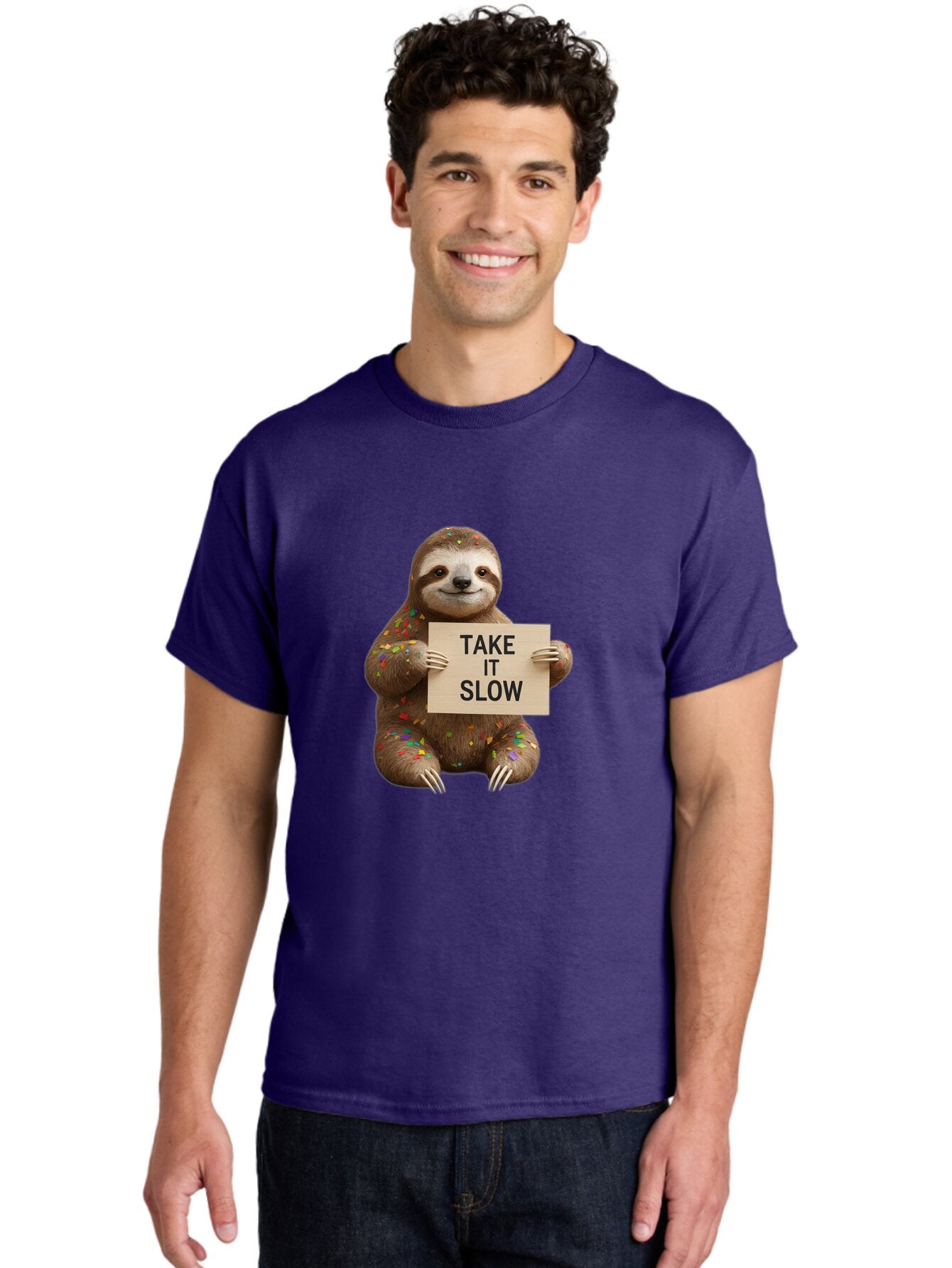 Sloth-Take-It-Slow-5 Men'S Graphic Tee, 100% Cotton, Comfortable Casual Summer Wear, Machine Washable, Vintage Camera, Old Camera, Antique Camera, Black Camera, Classic Photography, Photography Equipment, Nostalgic Device, Film Camera, Baq026 22