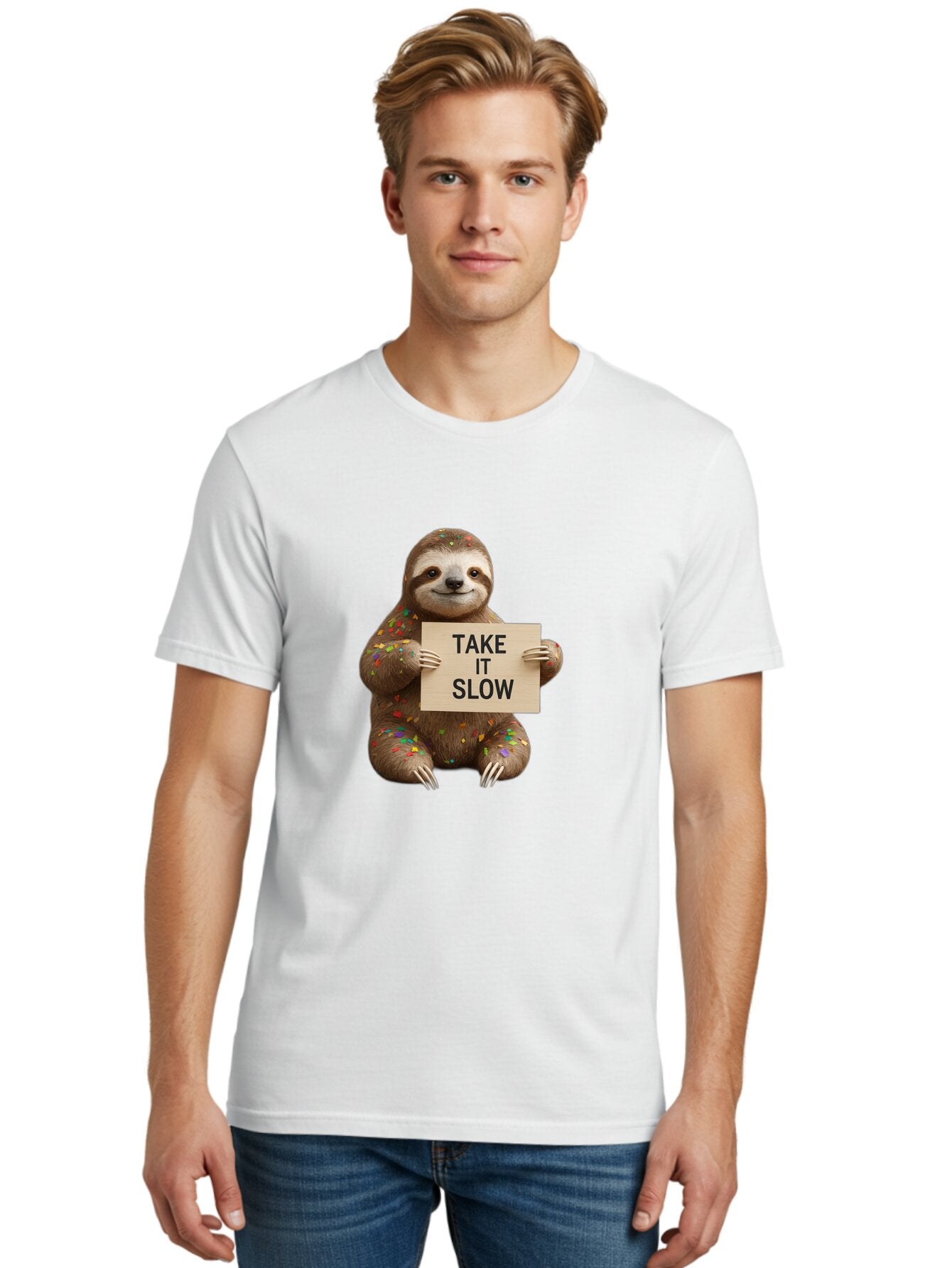 Sloth-Take-It-Slow-5 Men'S Graphic Tee, 100% Cotton, Comfortable Casual Summer Wear, Machine Washable, Vintage Camera, Old Camera, Antique Camera, Black Camera, Classic Photography, Photography Equipment, Nostalgic Device, Film Camera, Baq026 29