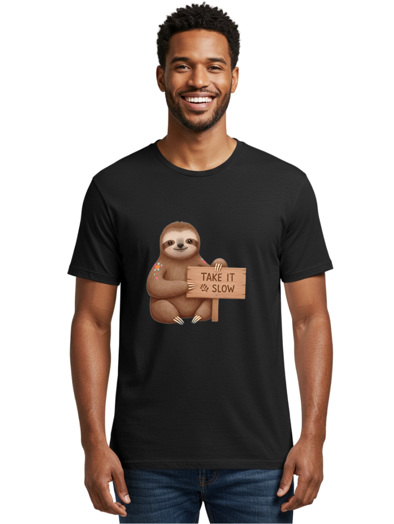 Sloth-Take-It-Slow-6 Men'S Graphic Tee, 100% Cotton, Comfortable Casual Summer Wear, Machine Washable, Vintage Camera, Old Camera, Antique Camera, Black Camera, Classic Photography, Photography Equipment, Nostalgic Device, Film Camera, Baq027 20