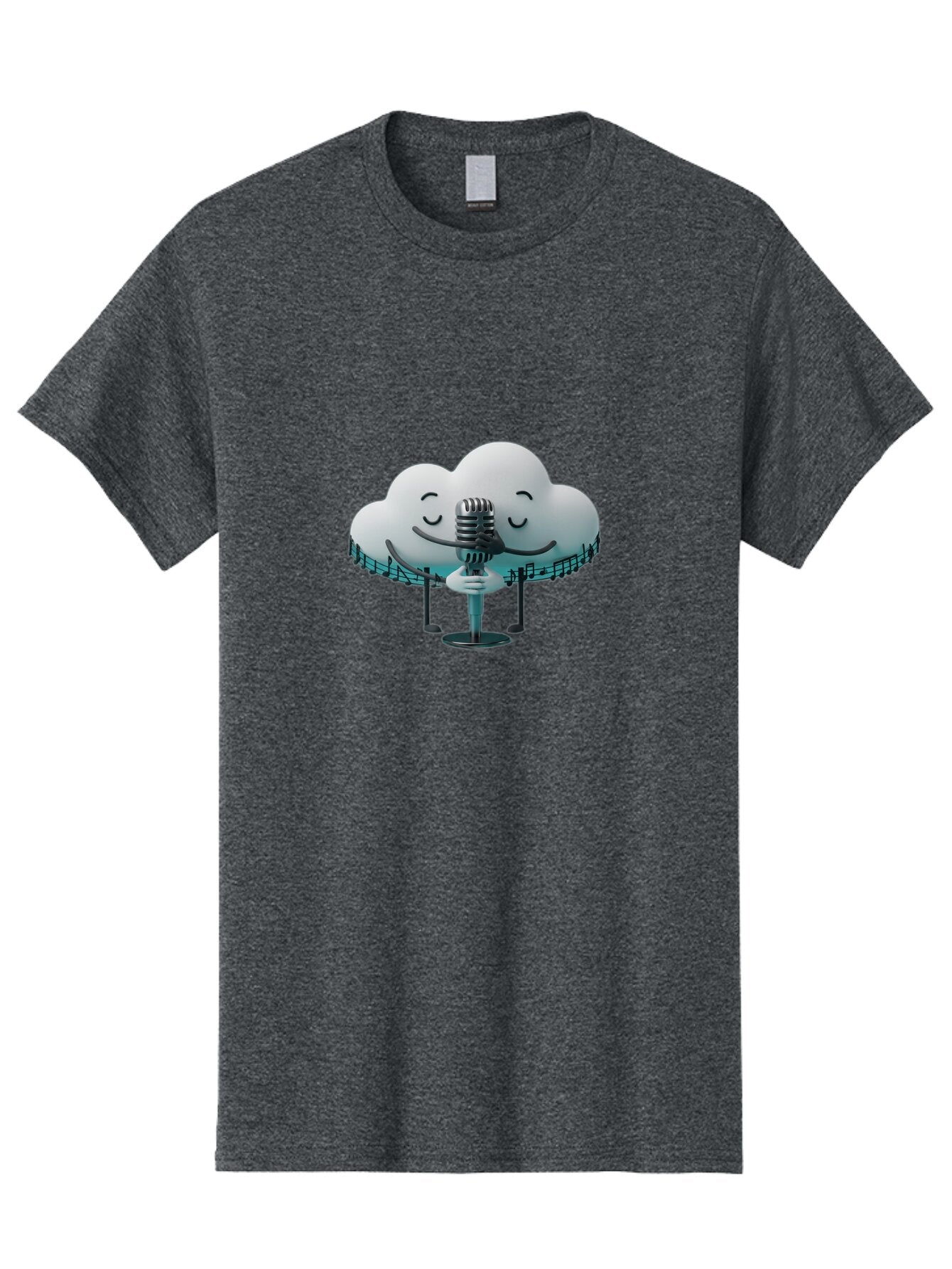 Smiling-Cloud-With-Microphone Men'S Graphic Tee, 100% Cotton, Comfortable Casual Summer Wear, Machine Washable, Vintage Camera, Old Camera, Antique Camera, Black Camera, Classic Photography, Photography Equipment, Nostalgic Device, Baq031 12