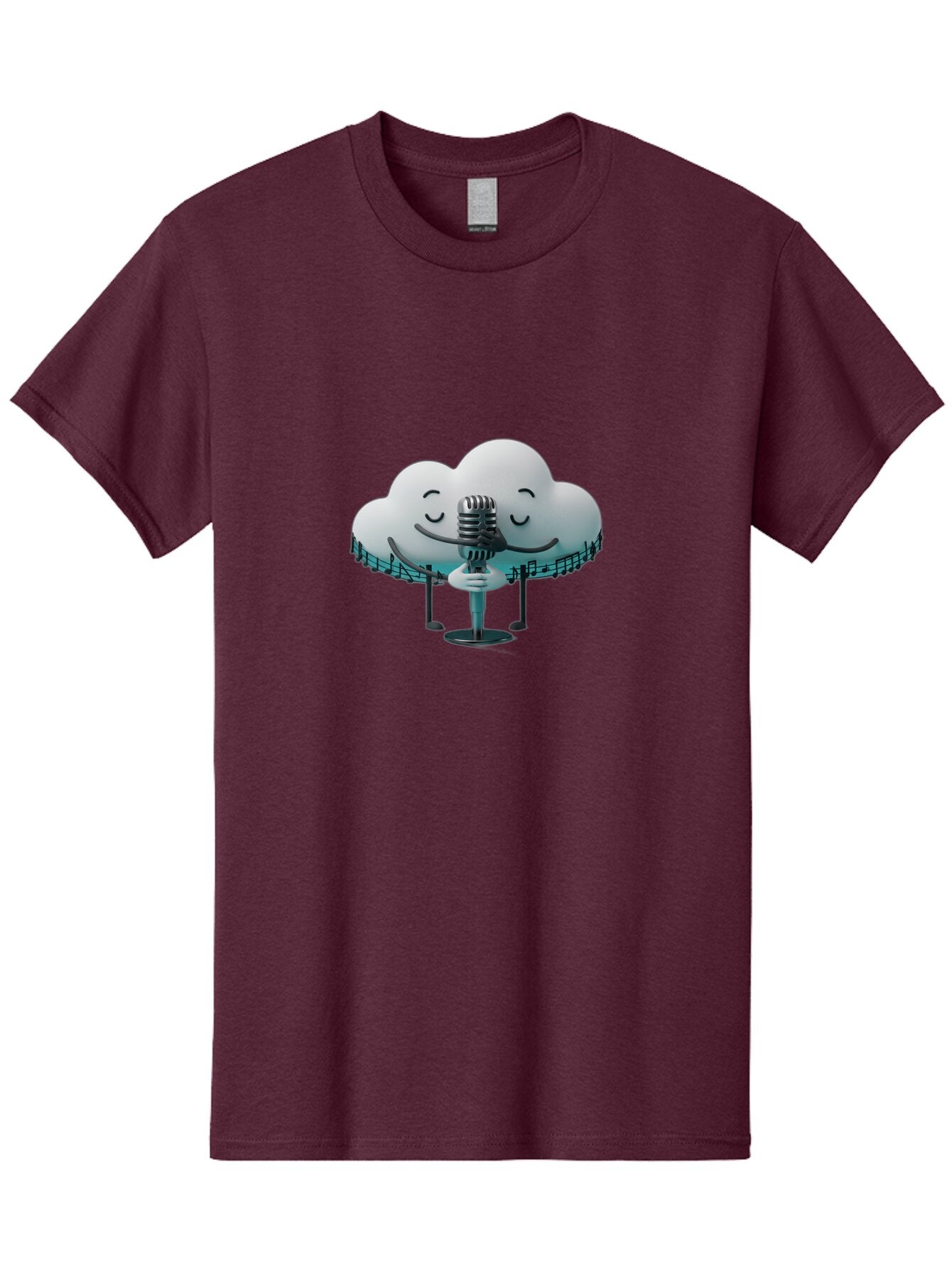 Smiling-Cloud-With-Microphone Men'S Graphic Tee, 100% Cotton, Comfortable Casual Summer Wear, Machine Washable, Vintage Camera, Old Camera, Antique Camera, Black Camera, Classic Photography, Photography Equipment, Nostalgic Device, Baq031 11