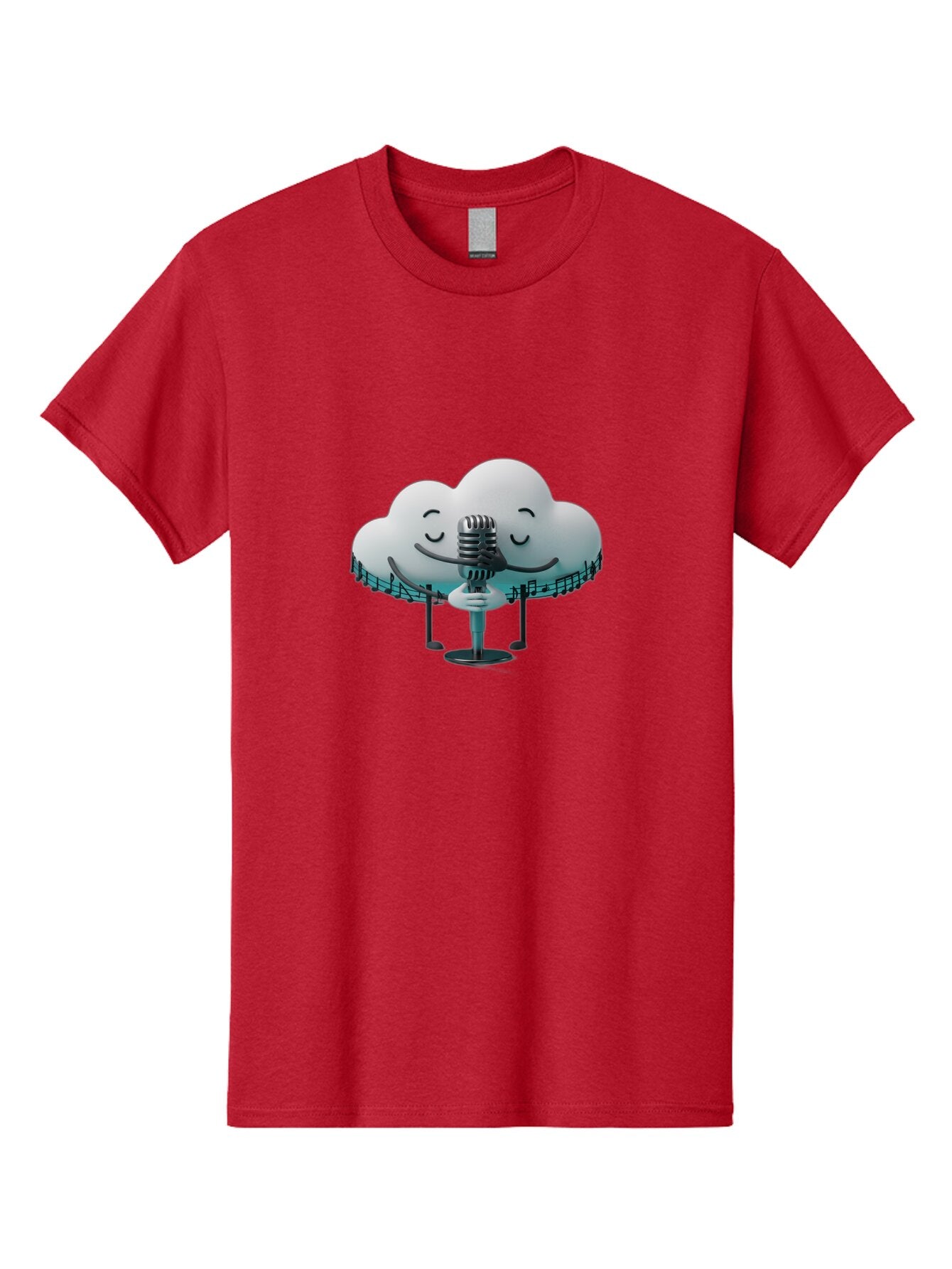 Smiling-Cloud-With-Microphone Men'S Graphic Tee, 100% Cotton, Comfortable Casual Summer Wear, Machine Washable, Vintage Camera, Old Camera, Antique Camera, Black Camera, Classic Photography, Photography Equipment, Nostalgic Device, Baq031 6