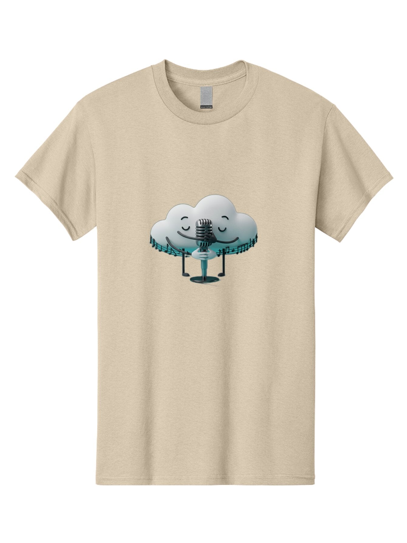 Smiling-Cloud-With-Microphone Men'S Graphic Tee, 100% Cotton, Comfortable Casual Summer Wear, Machine Washable, Vintage Camera, Old Camera, Antique Camera, Black Camera, Classic Photography, Photography Equipment, Nostalgic Device, Baq031 2