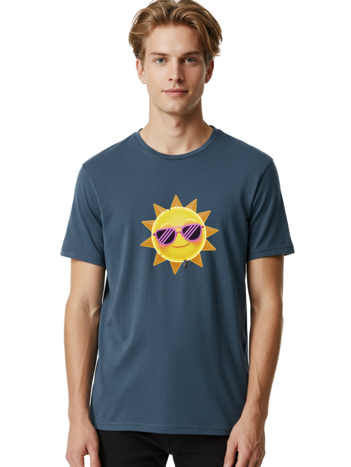 Smiling-Sun-1 Men'S Graphic Tee, 100% Cotton, Comfortable Casual Summer Wear, Machine Washable, Vintage Camera, Old Camera, Antique Camera, Black Camera, Classic Photography, Photography Equipment, Nostalgic Device, Film Camera, Camera Art Baq033 18