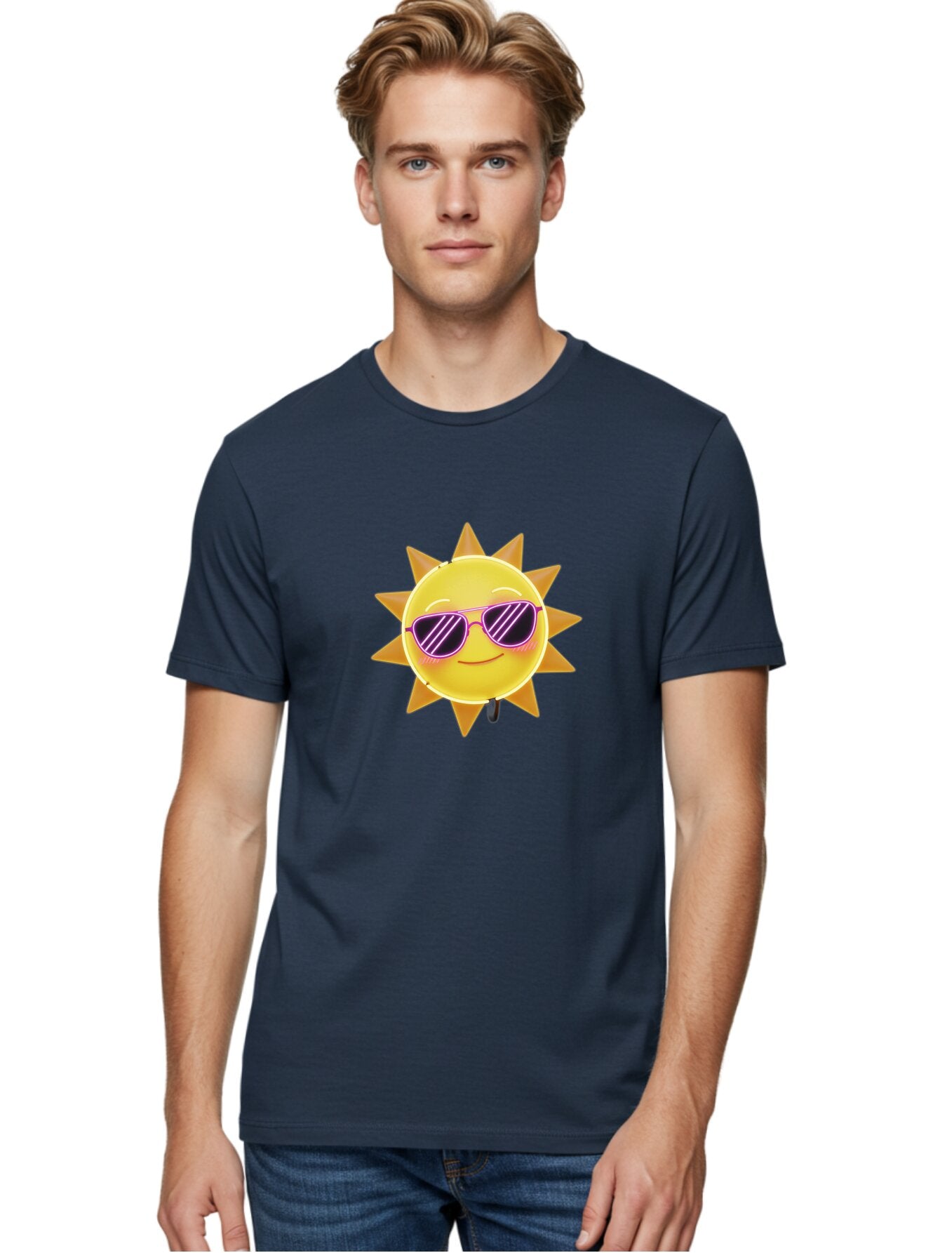 Smiling-Sun-1 Men'S Graphic Tee, 100% Cotton, Comfortable Casual Summer Wear, Machine Washable, Vintage Camera, Old Camera, Antique Camera, Black Camera, Classic Photography, Photography Equipment, Nostalgic Device, Film Camera, Camera Art Baq033 27