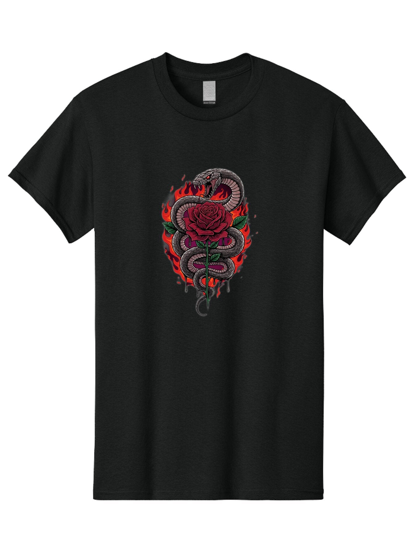 Snake-Rose-1 Men'S Graphic Tee, 100% Cotton, Comfortable Casual Summer Wear, Machine Washable, Vintage Camera, Old Camera, Antique Camera, Black Camera, Classic Photography, Photography Equipment, Nostalgic Device, Film Camera, Camera Art Baq037 13