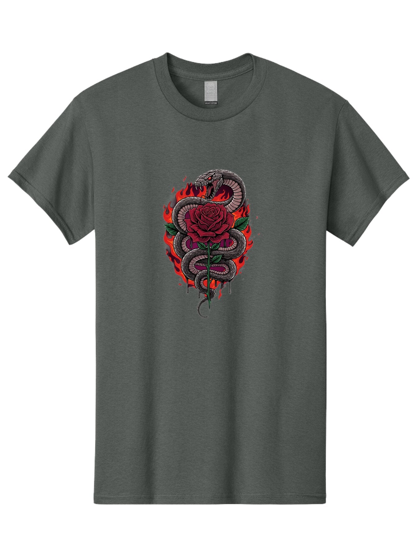 Snake-Rose-1 Men'S Graphic Tee, 100% Cotton, Comfortable Casual Summer Wear, Machine Washable, Vintage Camera, Old Camera, Antique Camera, Black Camera, Classic Photography, Photography Equipment, Nostalgic Device, Film Camera, Camera Art Baq037 11