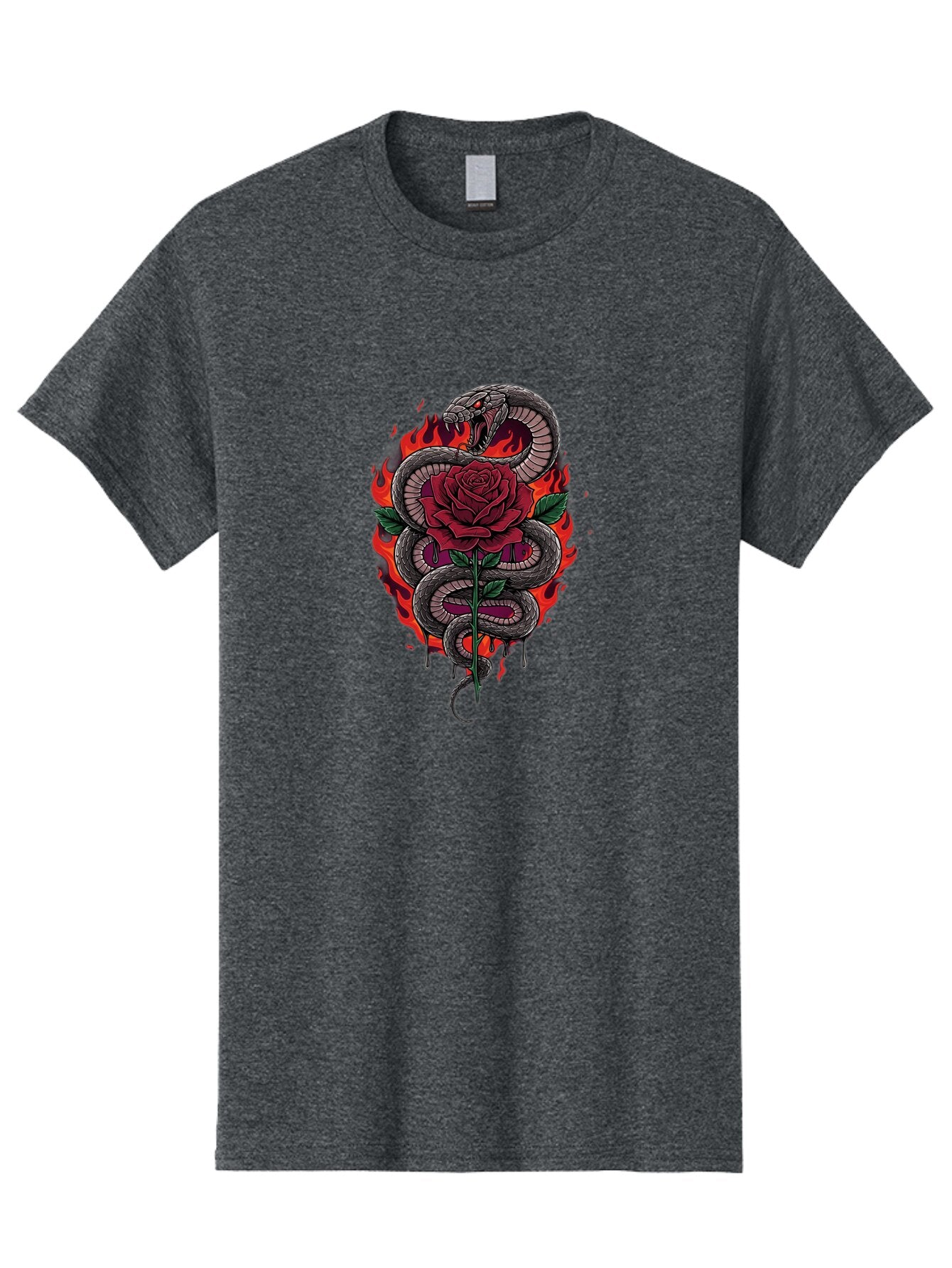 Snake-Rose-1 Men'S Graphic Tee, 100% Cotton, Comfortable Casual Summer Wear, Machine Washable, Vintage Camera, Old Camera, Antique Camera, Black Camera, Classic Photography, Photography Equipment, Nostalgic Device, Film Camera, Camera Art Baq037 14