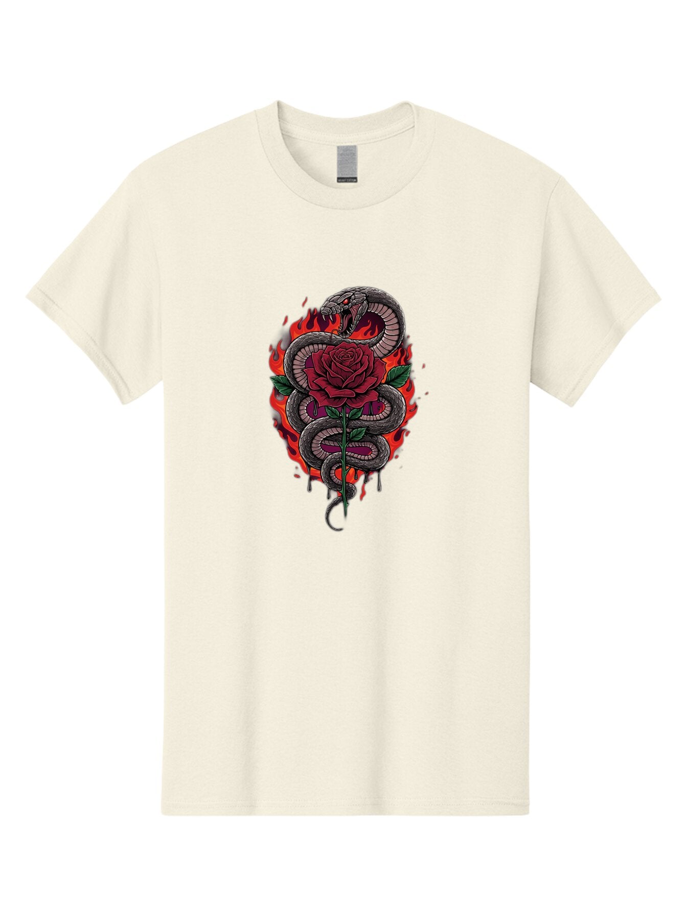 Snake-Rose-1 Men'S Graphic Tee, 100% Cotton, Comfortable Casual Summer Wear, Machine Washable, Vintage Camera, Old Camera, Antique Camera, Black Camera, Classic Photography, Photography Equipment, Nostalgic Device, Film Camera, Camera Art Baq037 3