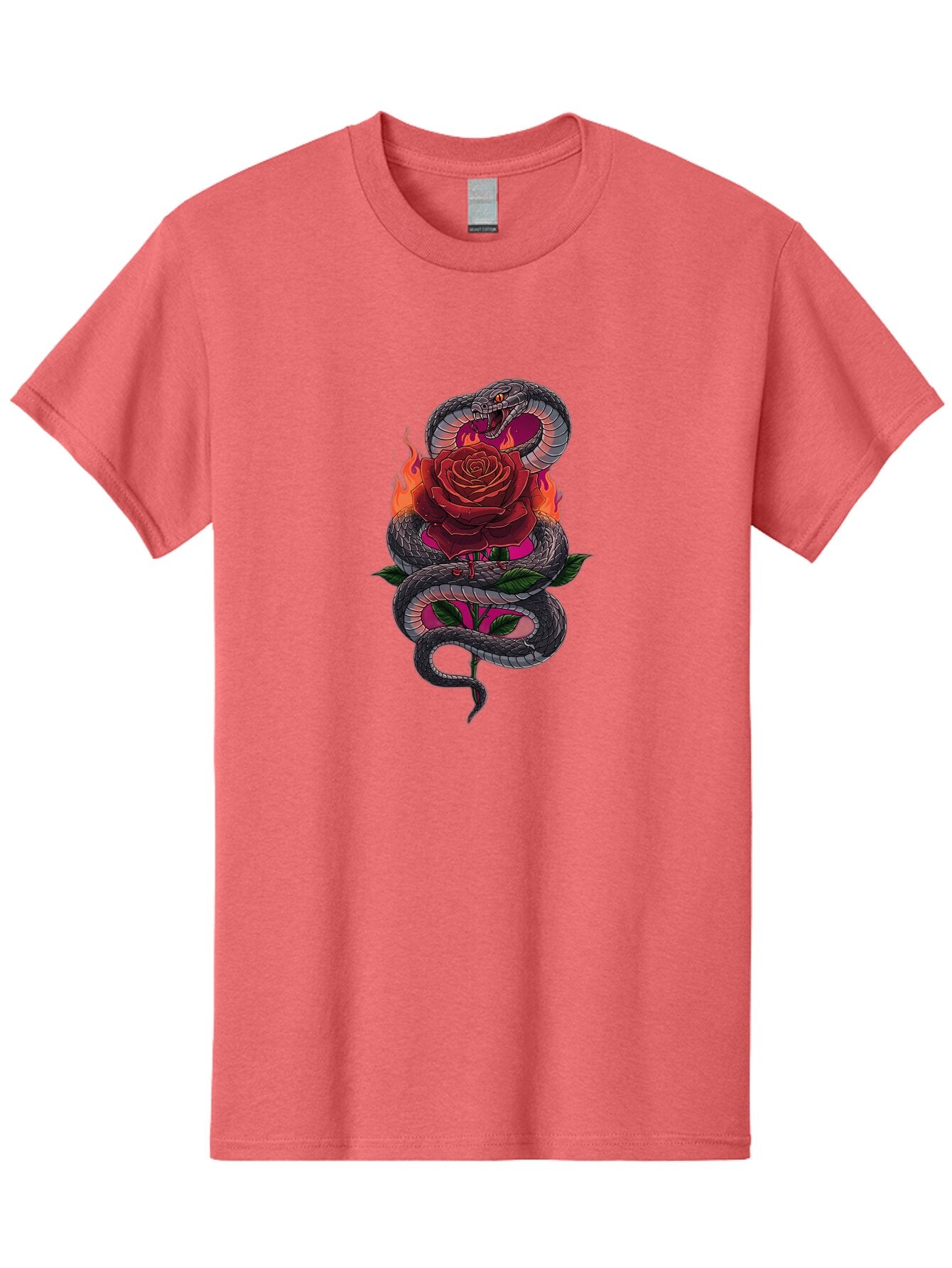 Snake-Rose-2 Men'S Graphic Tee, 100% Cotton, Comfortable Casual Summer Wear, Machine Washable, Vintage Camera, Old Camera, Antique Camera, Black Camera, Classic Photography, Photography Equipment, Nostalgic Device, Film Camera, Camera Art Baq038 10