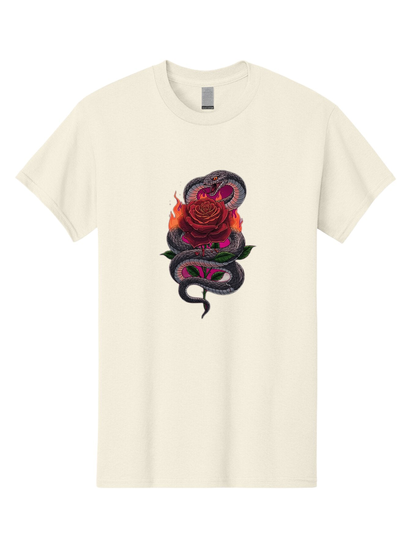 Snake-Rose-2 Men'S Graphic Tee, 100% Cotton, Comfortable Casual Summer Wear, Machine Washable, Vintage Camera, Old Camera, Antique Camera, Black Camera, Classic Photography, Photography Equipment, Nostalgic Device, Film Camera, Camera Art Baq038 15