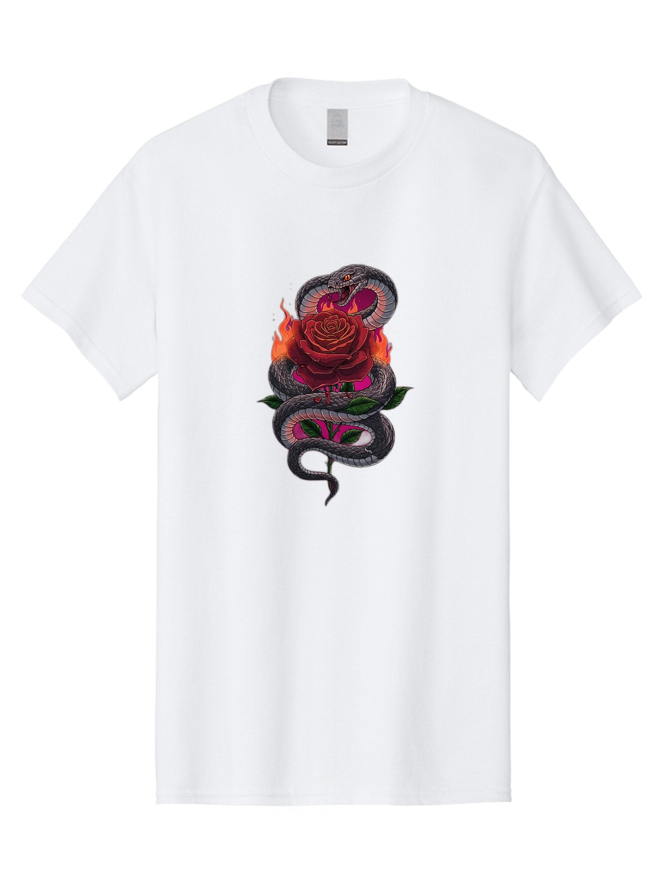 Snake-Rose-2 Men'S Graphic Tee, 100% Cotton, Comfortable Casual Summer Wear, Machine Washable, Vintage Camera, Old Camera, Antique Camera, Black Camera, Classic Photography, Photography Equipment, Nostalgic Device, Film Camera, Camera Art Baq038 8