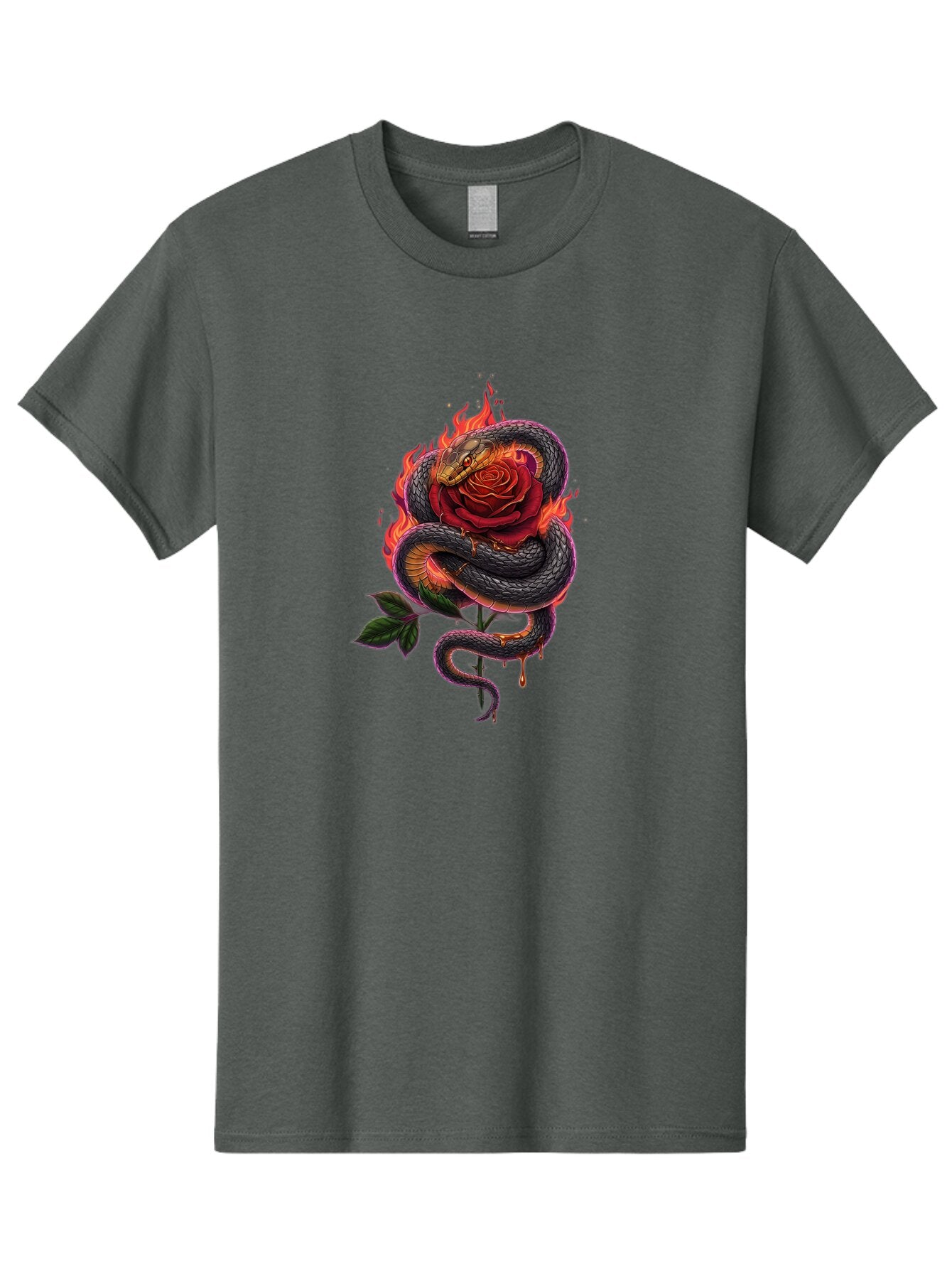 Snake-Rose-3 Men'S Graphic Tee, 100% Cotton, Comfortable Casual Summer Wear, Machine Washable, Vintage Camera, Old Camera, Antique Camera, Black Camera, Classic Photography, Photography Equipment, Nostalgic Device, Film Camera, Camera Art Baq039 10