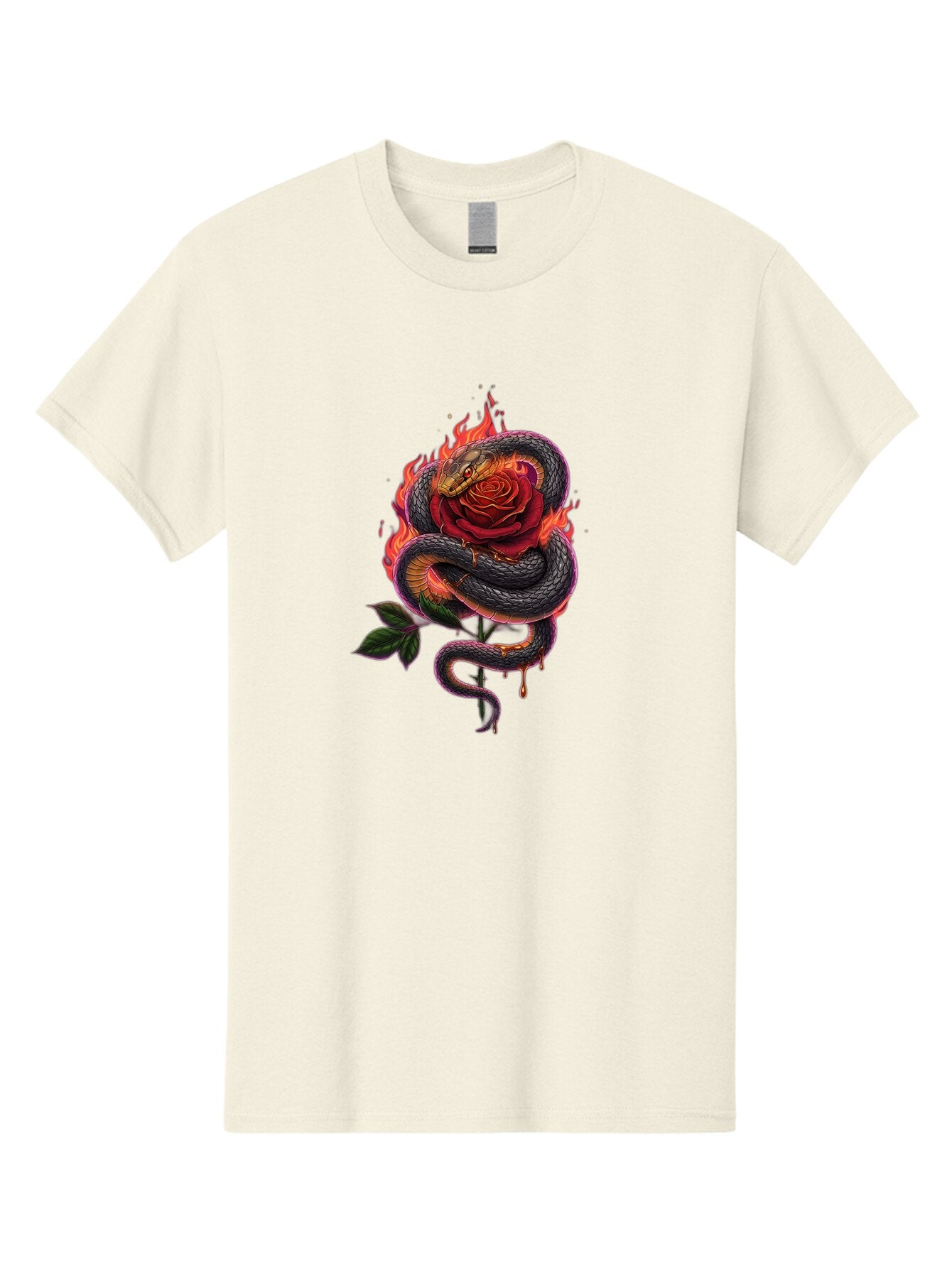 Snake-Rose-3 Men'S Graphic Tee, 100% Cotton, Comfortable Casual Summer Wear, Machine Washable, Vintage Camera, Old Camera, Antique Camera, Black Camera, Classic Photography, Photography Equipment, Nostalgic Device, Film Camera, Camera Art Baq039 2