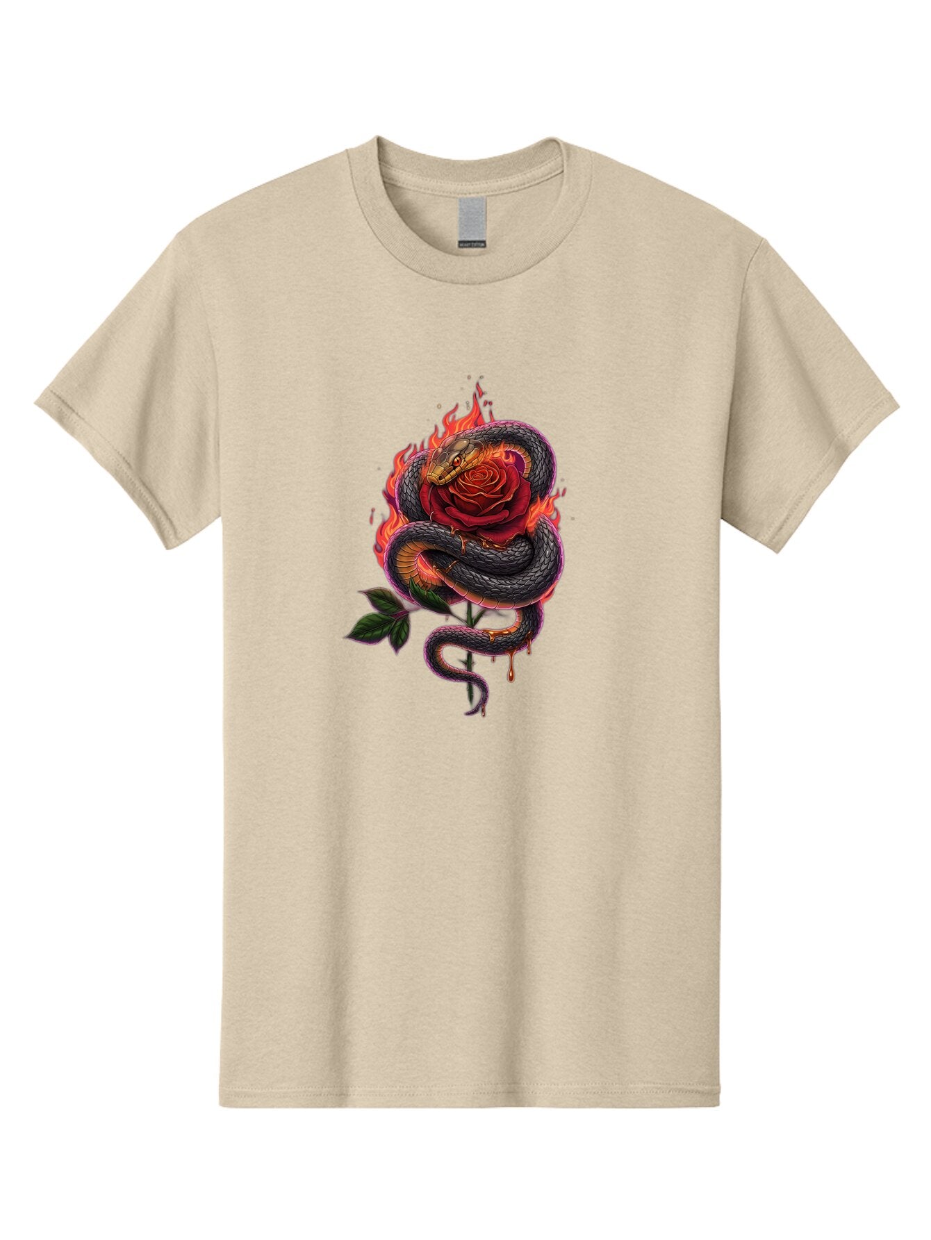 Snake-Rose-3 Men'S Graphic Tee, 100% Cotton, Comfortable Casual Summer Wear, Machine Washable, Vintage Camera, Old Camera, Antique Camera, Black Camera, Classic Photography, Photography Equipment, Nostalgic Device, Film Camera, Camera Art Baq039 14