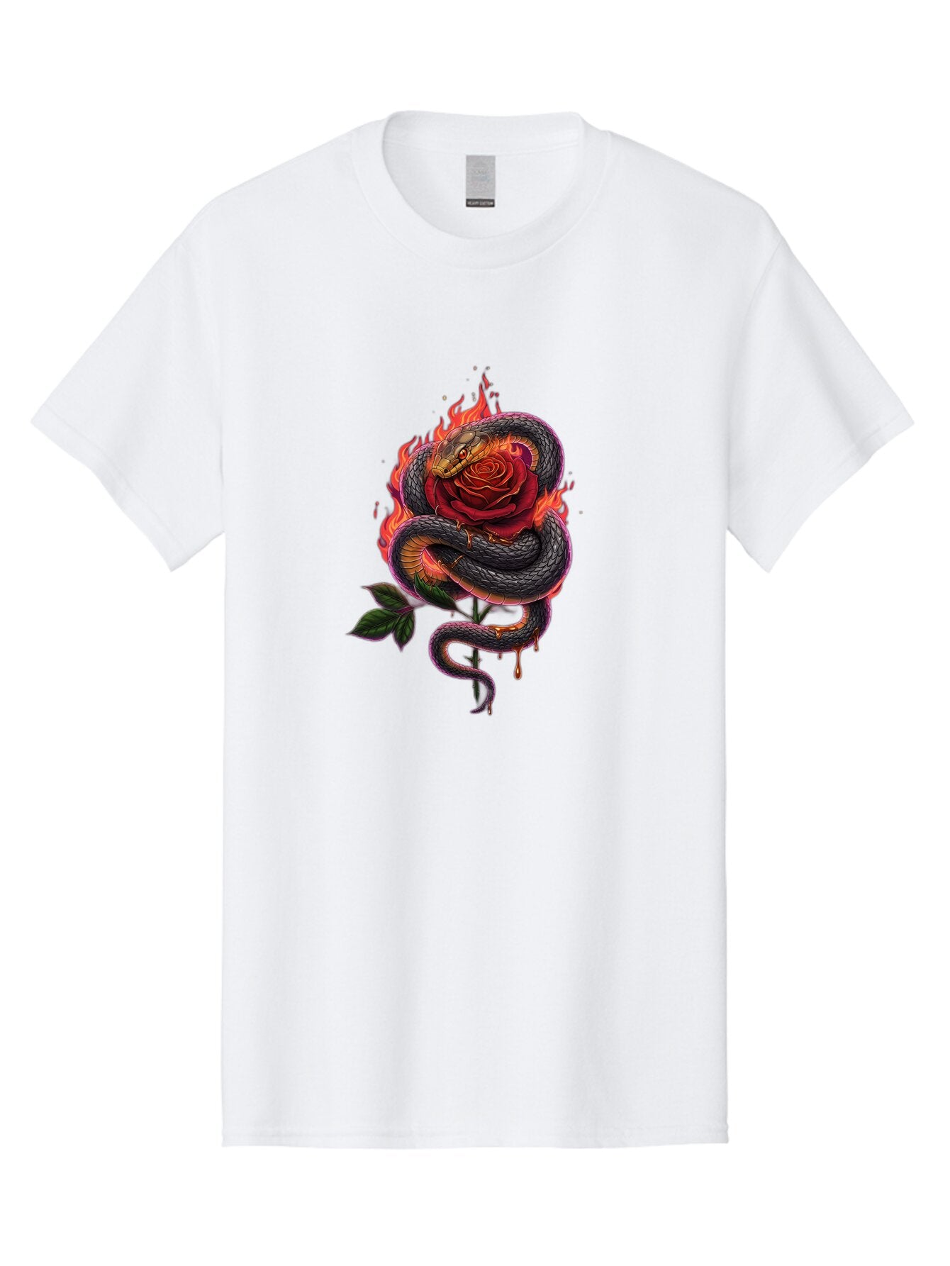 Snake-Rose-3 Men'S Graphic Tee, 100% Cotton, Comfortable Casual Summer Wear, Machine Washable, Vintage Camera, Old Camera, Antique Camera, Black Camera, Classic Photography, Photography Equipment, Nostalgic Device, Film Camera, Camera Art Baq039 4