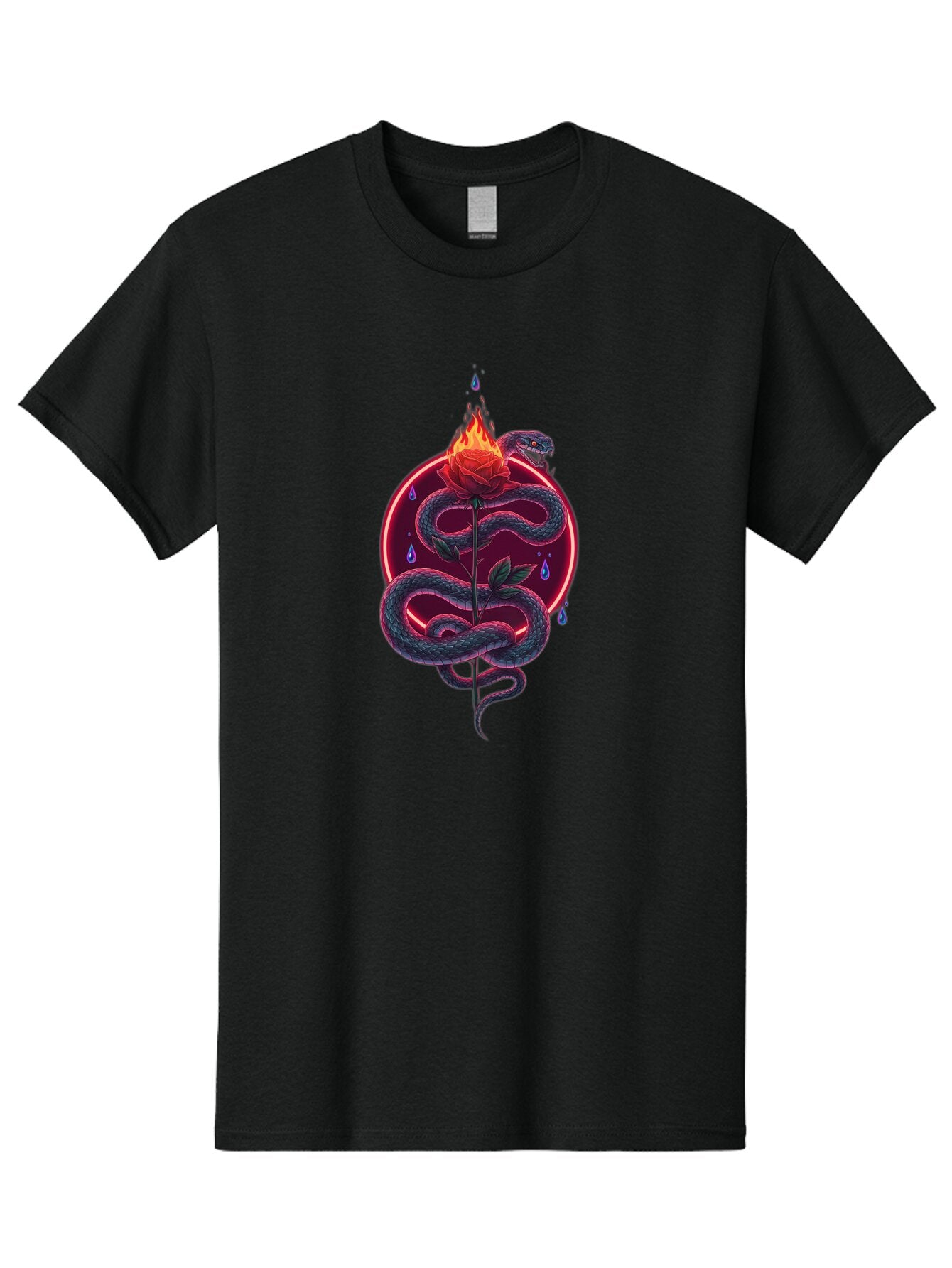 Snake-Rose-4 Men'S Graphic Tee, 100% Cotton, Comfortable Casual Summer Wear, Machine Washable, Vintage Camera, Old Camera, Antique Camera, Black Camera, Classic Photography, Photography Equipment, Nostalgic Device, Film Camera, Camera Art Baq040 14