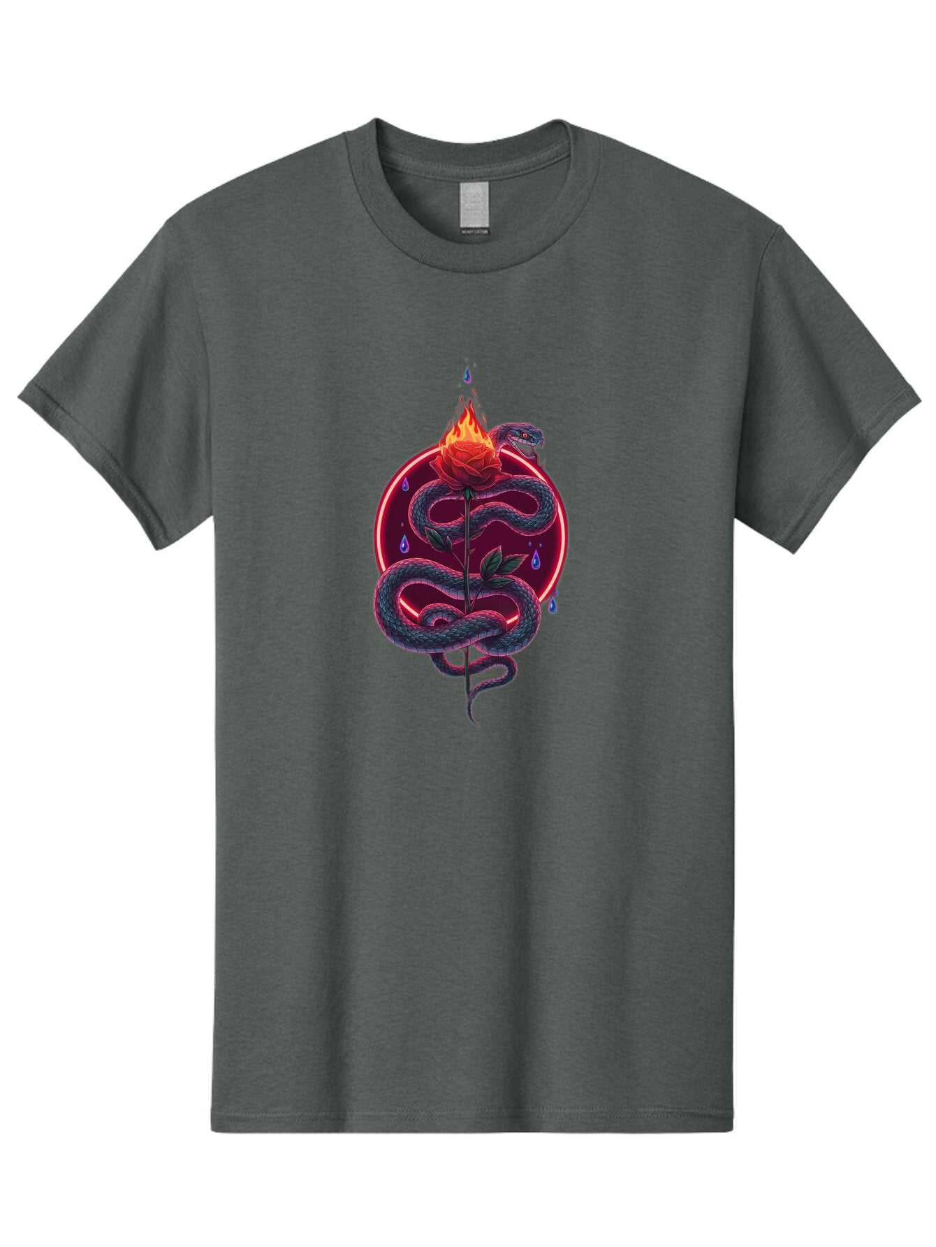Snake-Rose-4 Men'S Graphic Tee, 100% Cotton, Comfortable Casual Summer Wear, Machine Washable, Vintage Camera, Old Camera, Antique Camera, Black Camera, Classic Photography, Photography Equipment, Nostalgic Device, Film Camera, Camera Art Baq040 7