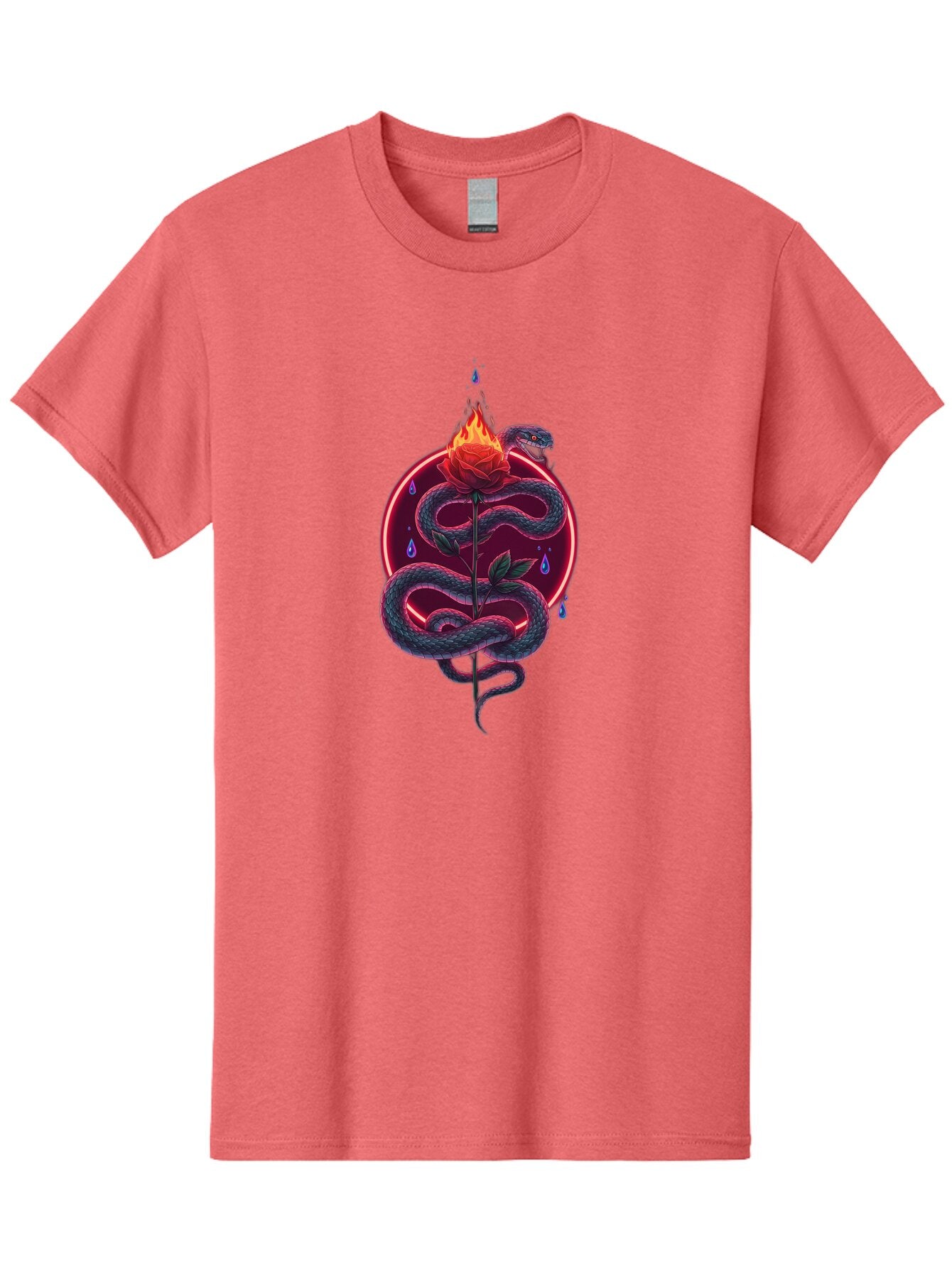 Snake-Rose-4 Men'S Graphic Tee, 100% Cotton, Comfortable Casual Summer Wear, Machine Washable, Vintage Camera, Old Camera, Antique Camera, Black Camera, Classic Photography, Photography Equipment, Nostalgic Device, Film Camera, Camera Art Baq040 12