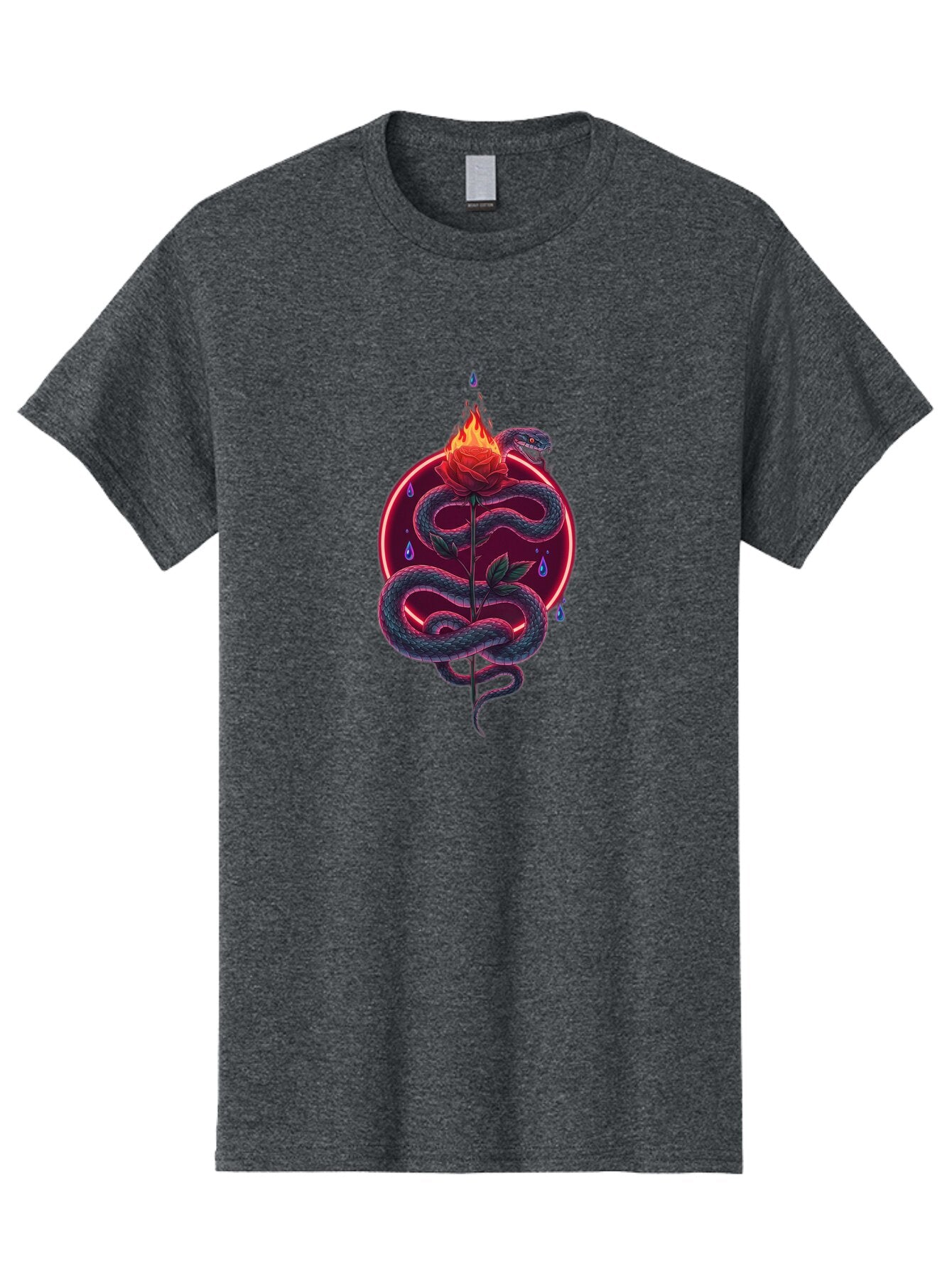 Snake-Rose-4 Men'S Graphic Tee, 100% Cotton, Comfortable Casual Summer Wear, Machine Washable, Vintage Camera, Old Camera, Antique Camera, Black Camera, Classic Photography, Photography Equipment, Nostalgic Device, Film Camera, Camera Art Baq040 11