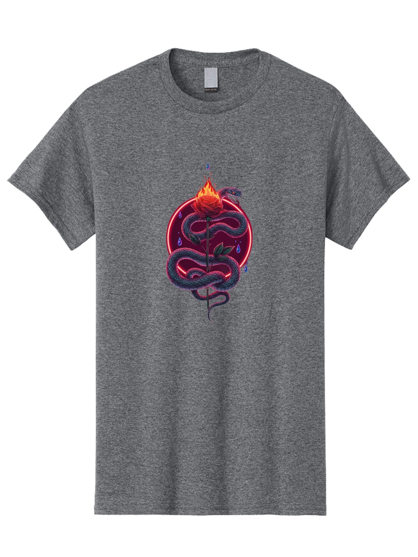 Snake-Rose-4 Men'S Graphic Tee, 100% Cotton, Comfortable Casual Summer Wear, Machine Washable, Vintage Camera, Old Camera, Antique Camera, Black Camera, Classic Photography, Photography Equipment, Nostalgic Device, Film Camera, Camera Art Baq040 10