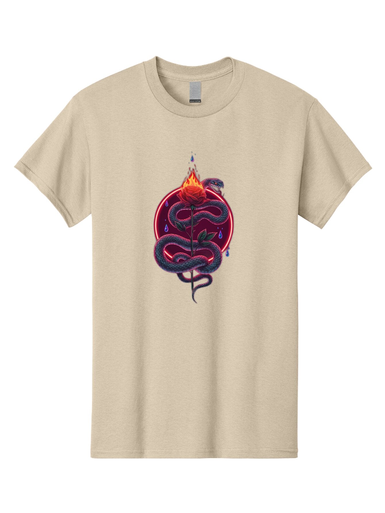 Snake-Rose-4 Men'S Graphic Tee, 100% Cotton, Comfortable Casual Summer Wear, Machine Washable, Vintage Camera, Old Camera, Antique Camera, Black Camera, Classic Photography, Photography Equipment, Nostalgic Device, Film Camera, Camera Art Baq040 15